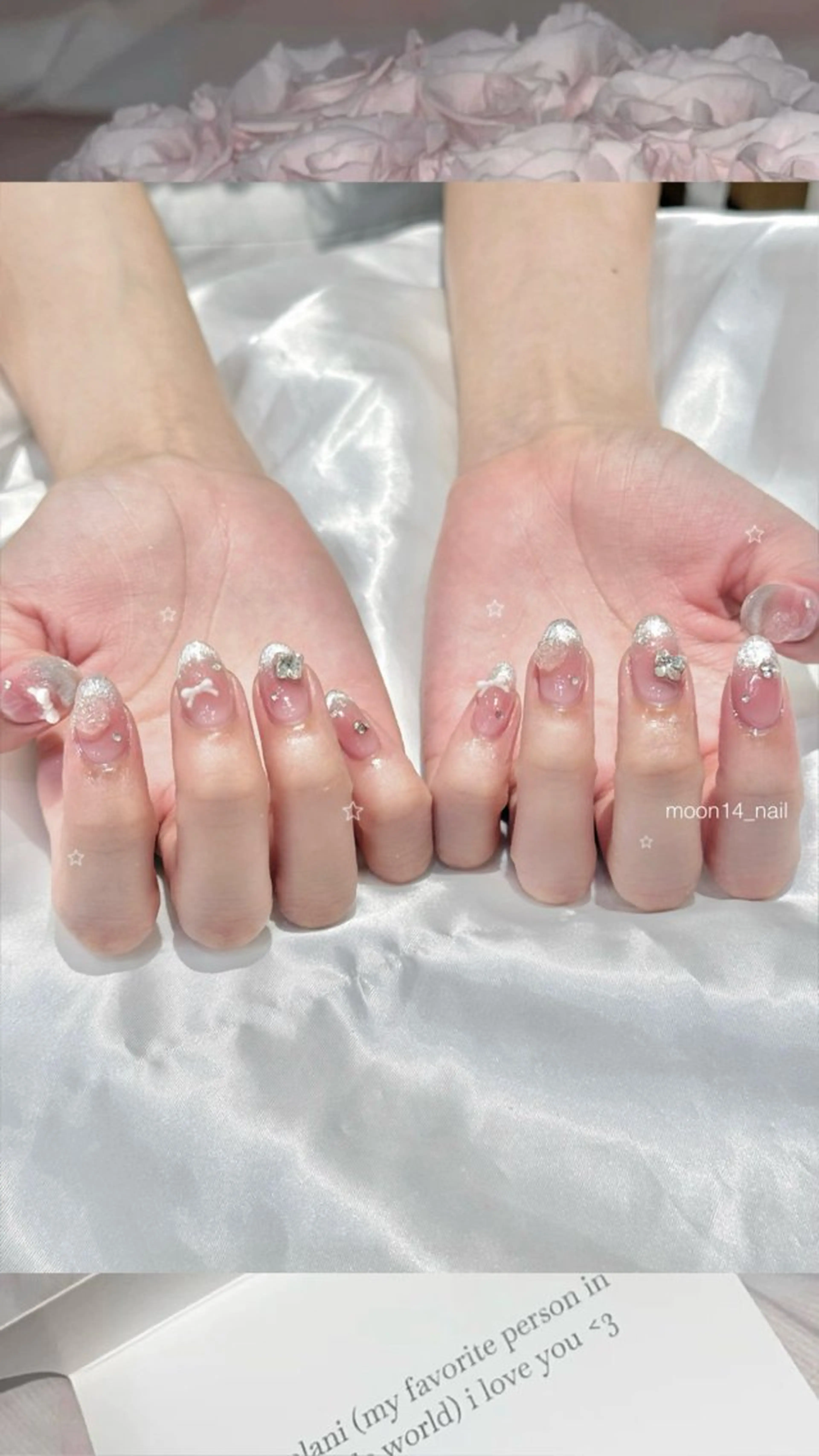 ネイル チークネイル ジェルネイル キラキラネイル マグネットネイル パラジェル ハンドネイル natsuki 💫のネイルデザイン