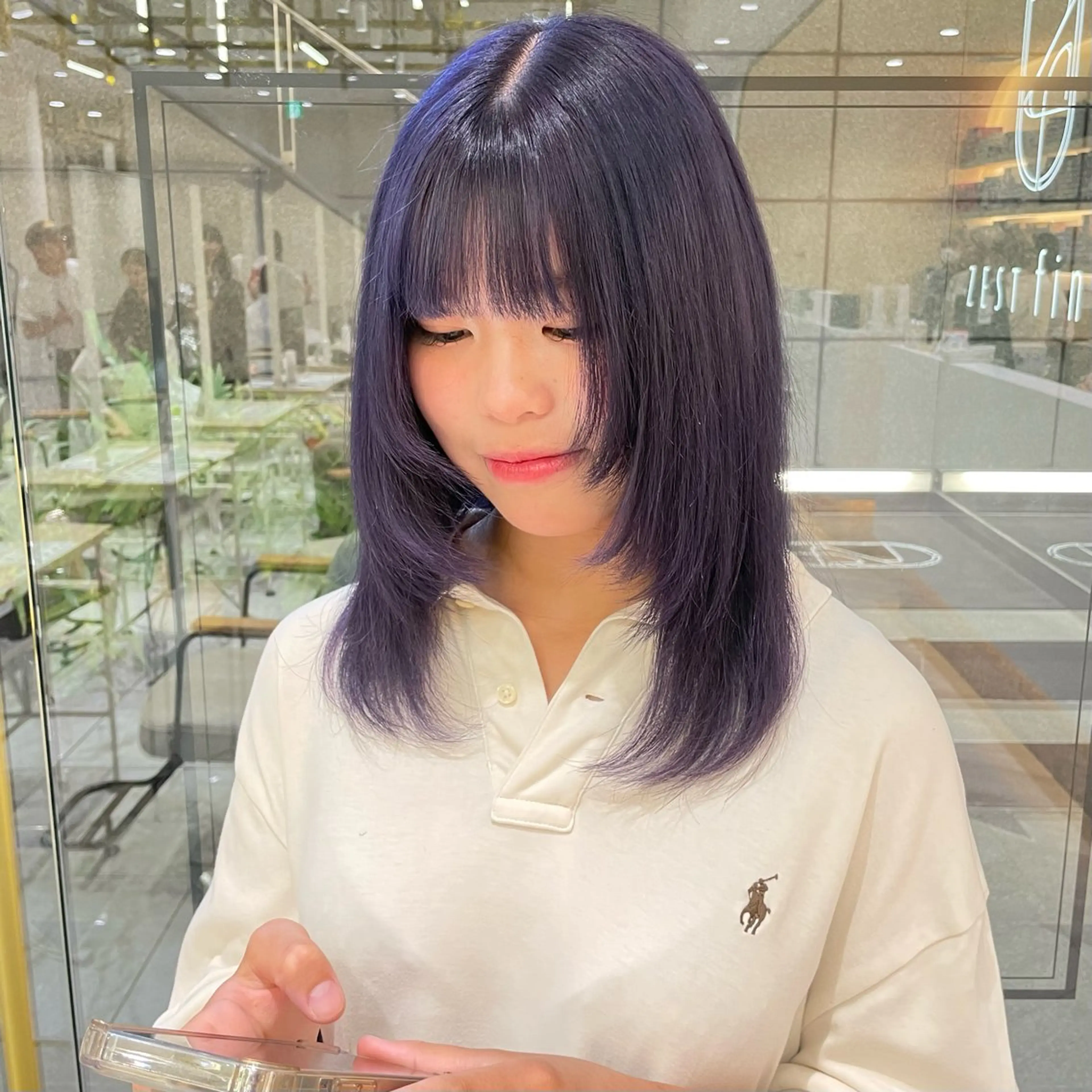 カラー ブリーチ ラベンダーカラー 透明感カラー/ 縮毛矯正/ユイ☆彡のヘアスタイル