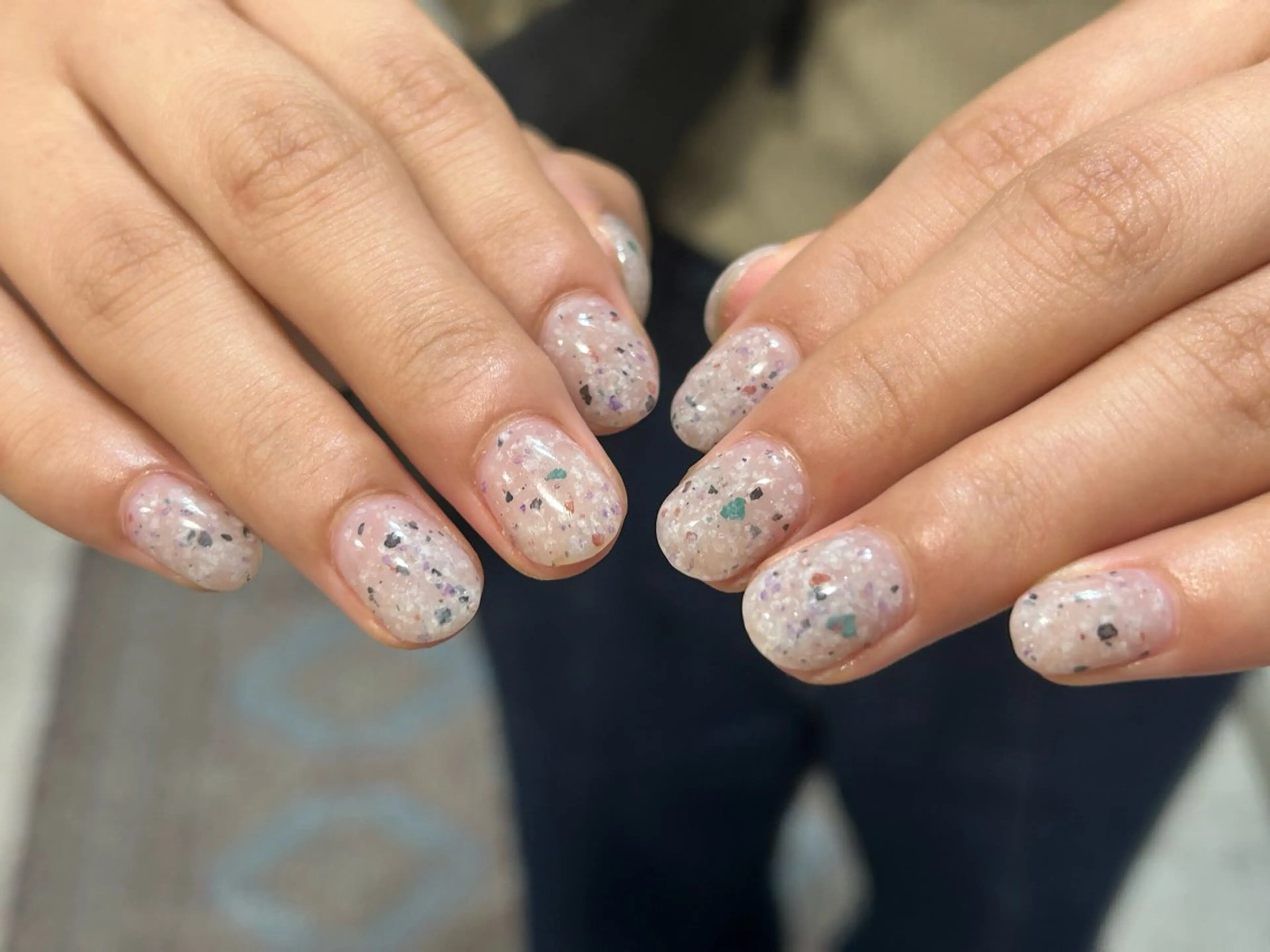 ネイル ワンカラーネイル 0203ムニムサン 💙Mizuhoのネイルデザイン