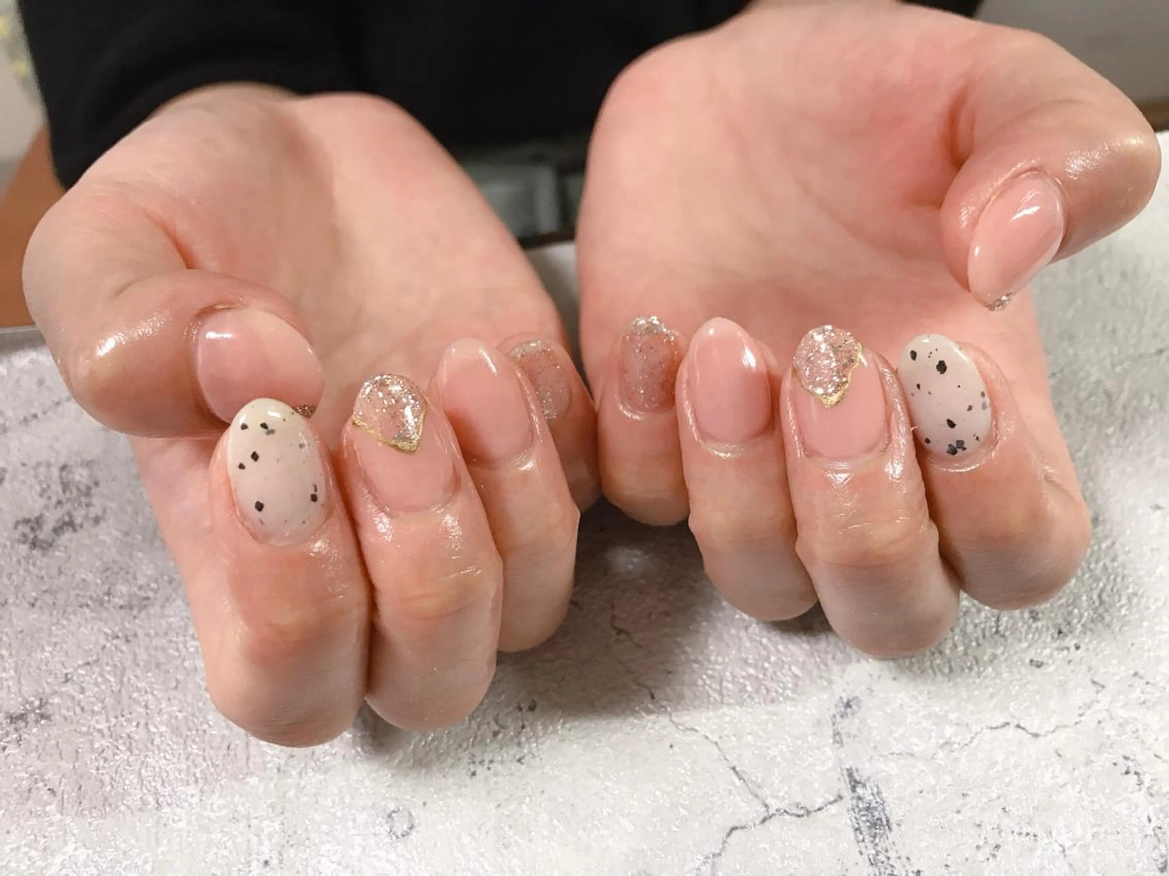 ネイル オフィスネイル ピンク kiki nail 二子玉川のネイルデザイン