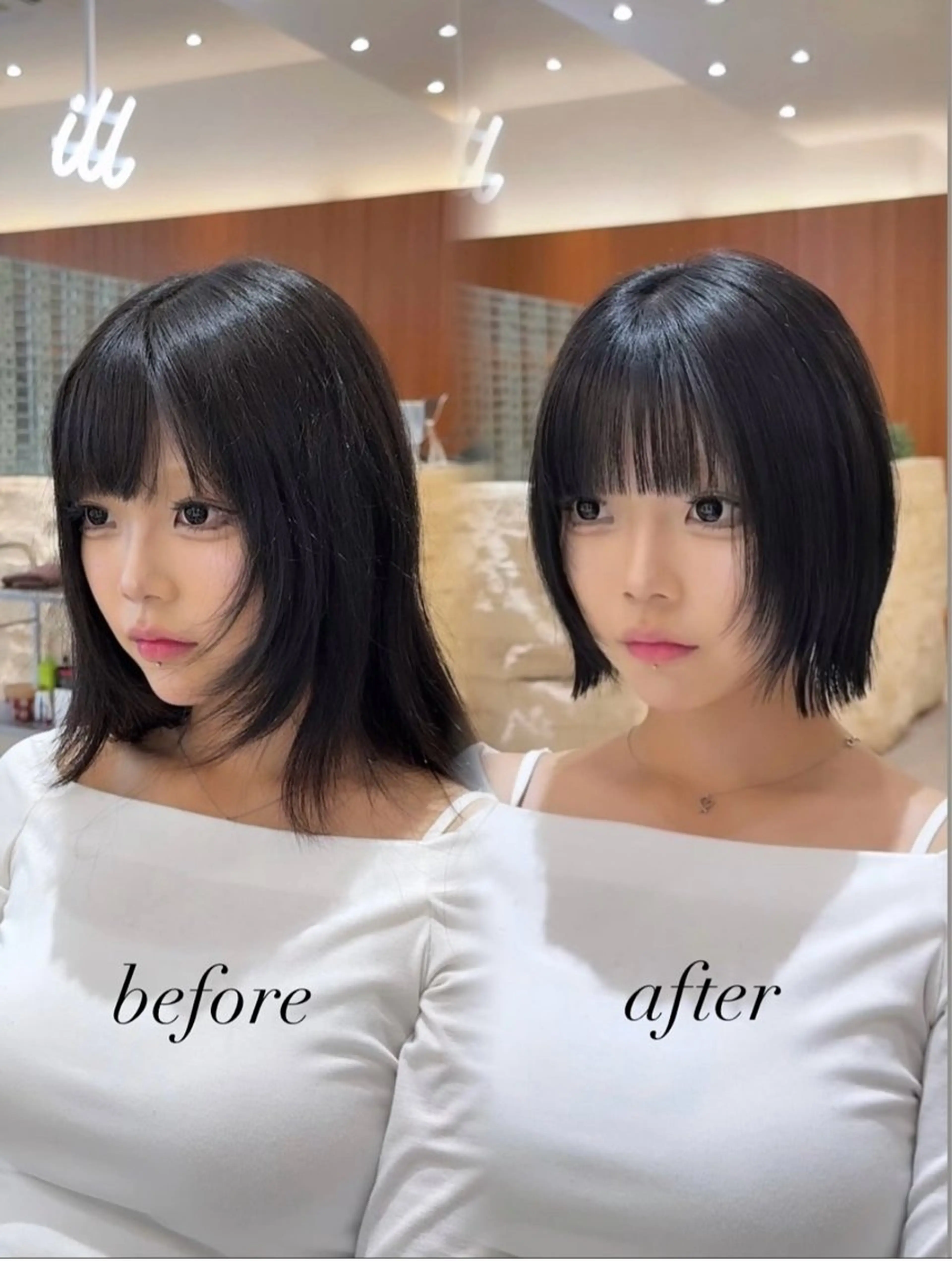 ミディアム カラー 切りっぱなしボブ ショートボブ ボブレイヤー 透明感カラー ボブ カット ヘアカラー トリートメント 田中航平/渋谷ボブ/ レイヤーボブのヘアスタイル