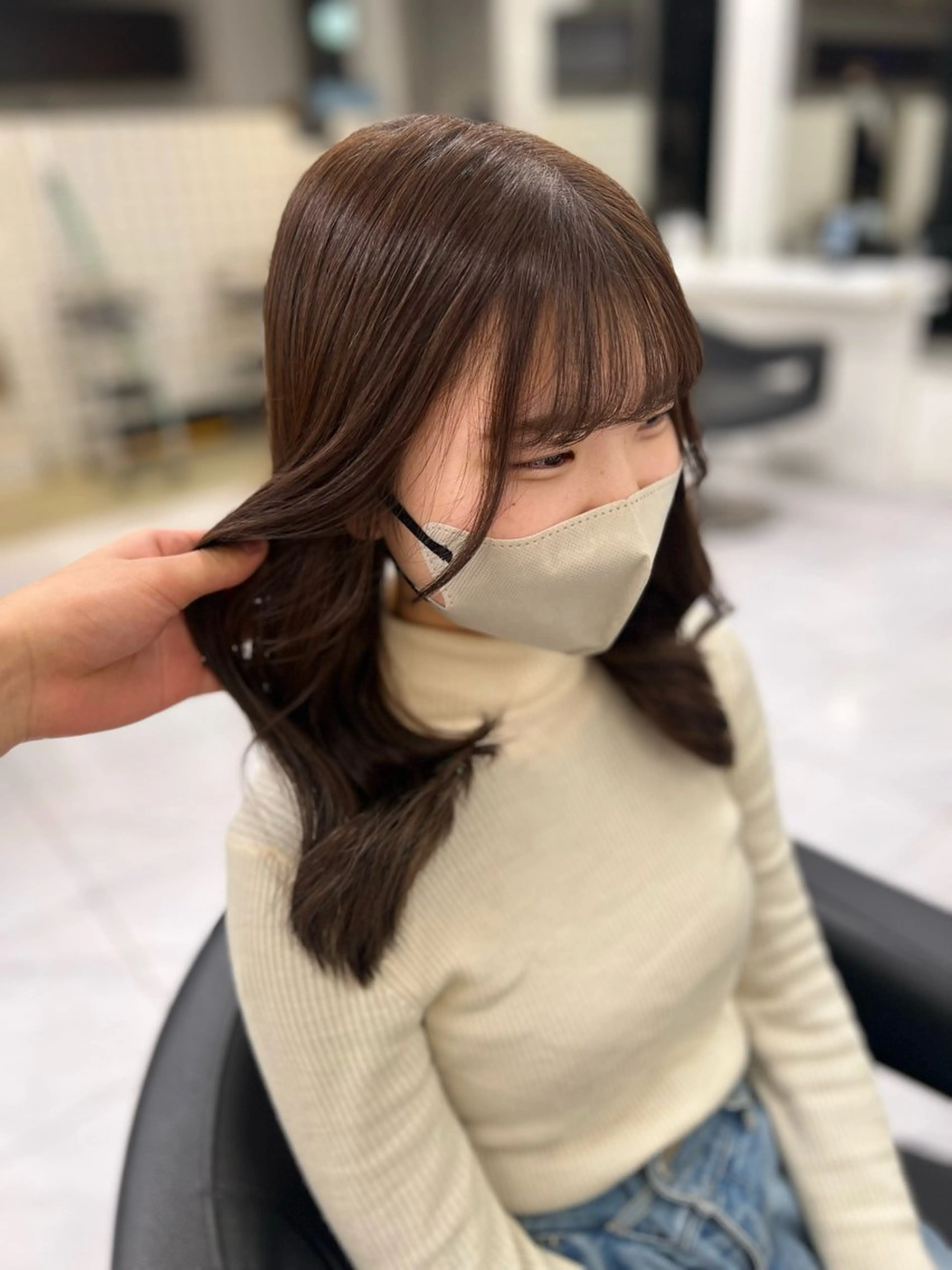 ロング カラー ヘアカラー トリートメント 韓国レイヤーカット /REIのヘアスタイル