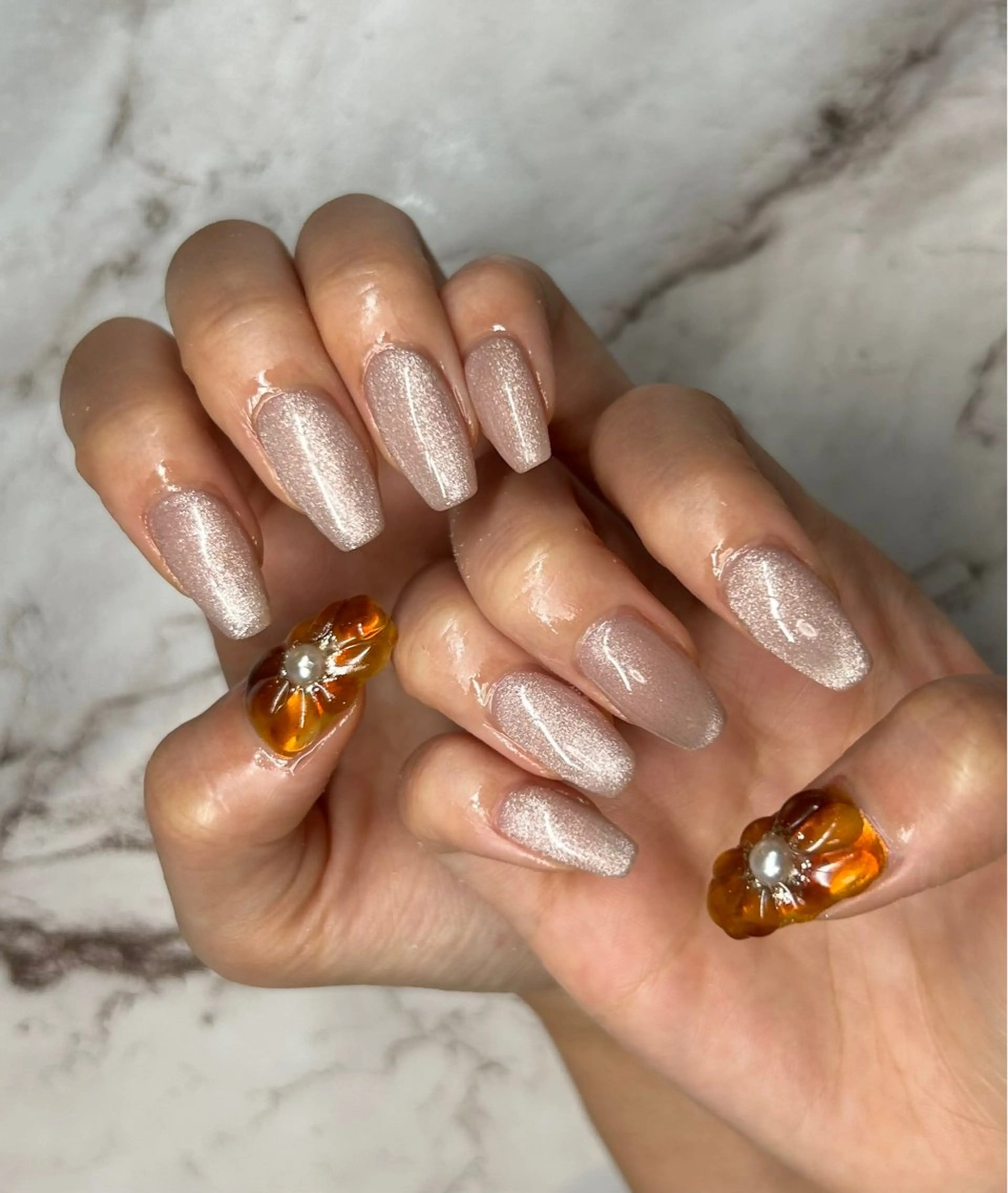 ネイル アートネイル べっ甲ネイル Nail Salon CRESTのネイルデザイン