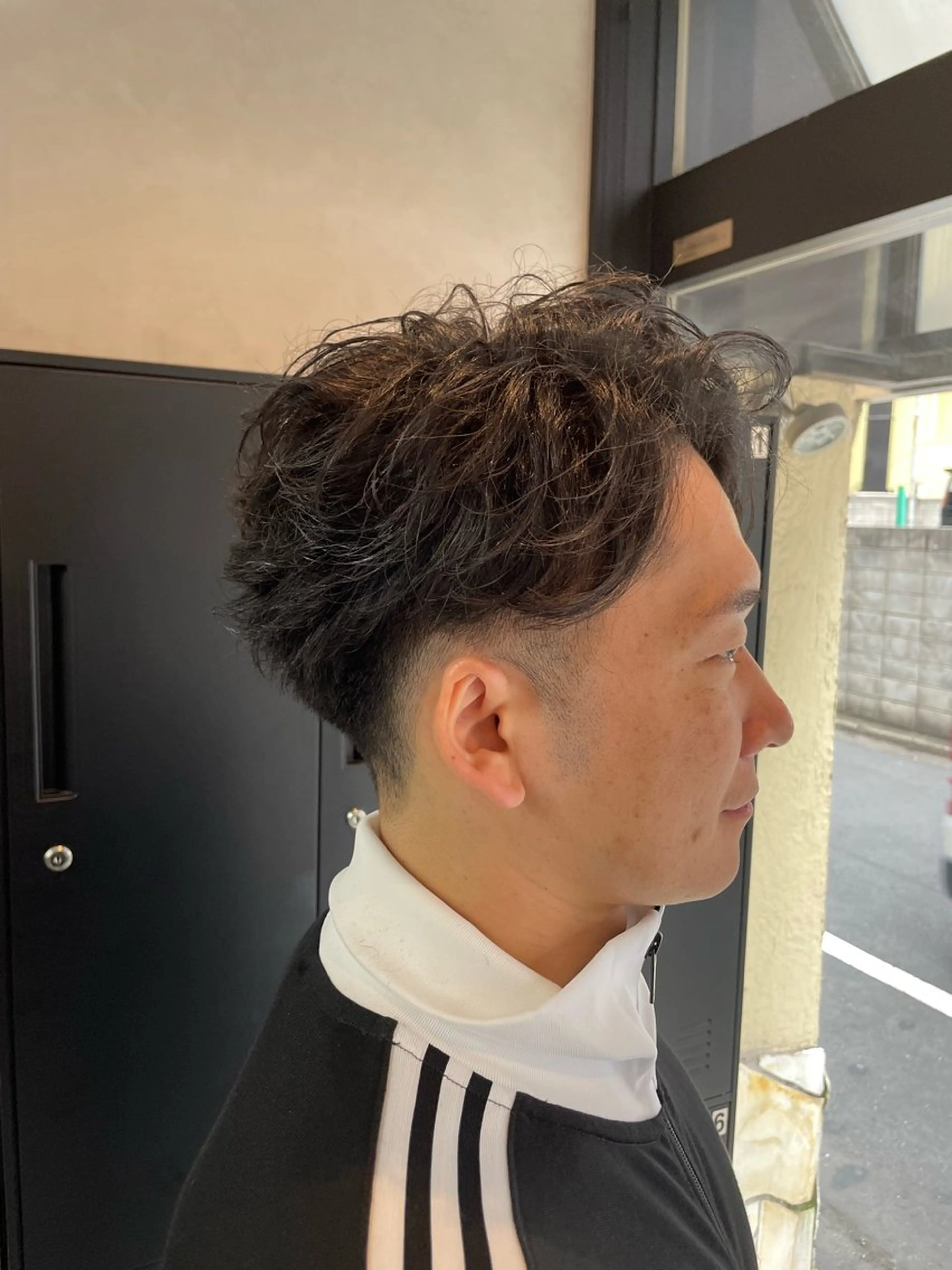 ツーブロック　毛量調整の写真