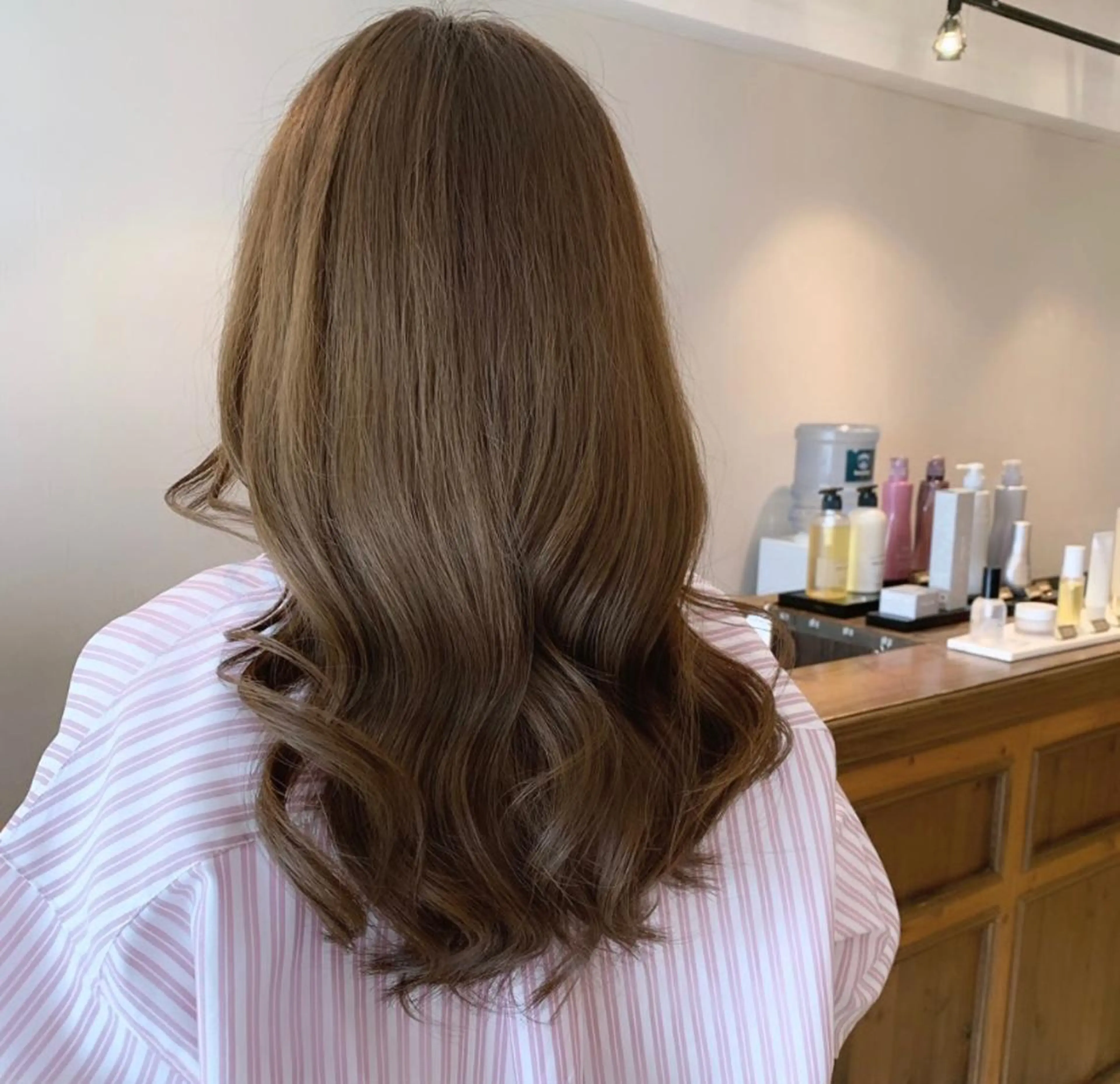 セミロング カラー カット ヘアカラー トリートメント ヘッドスパ 透明感/オリーブ/ グレージュ/YUKAのヘアスタイル