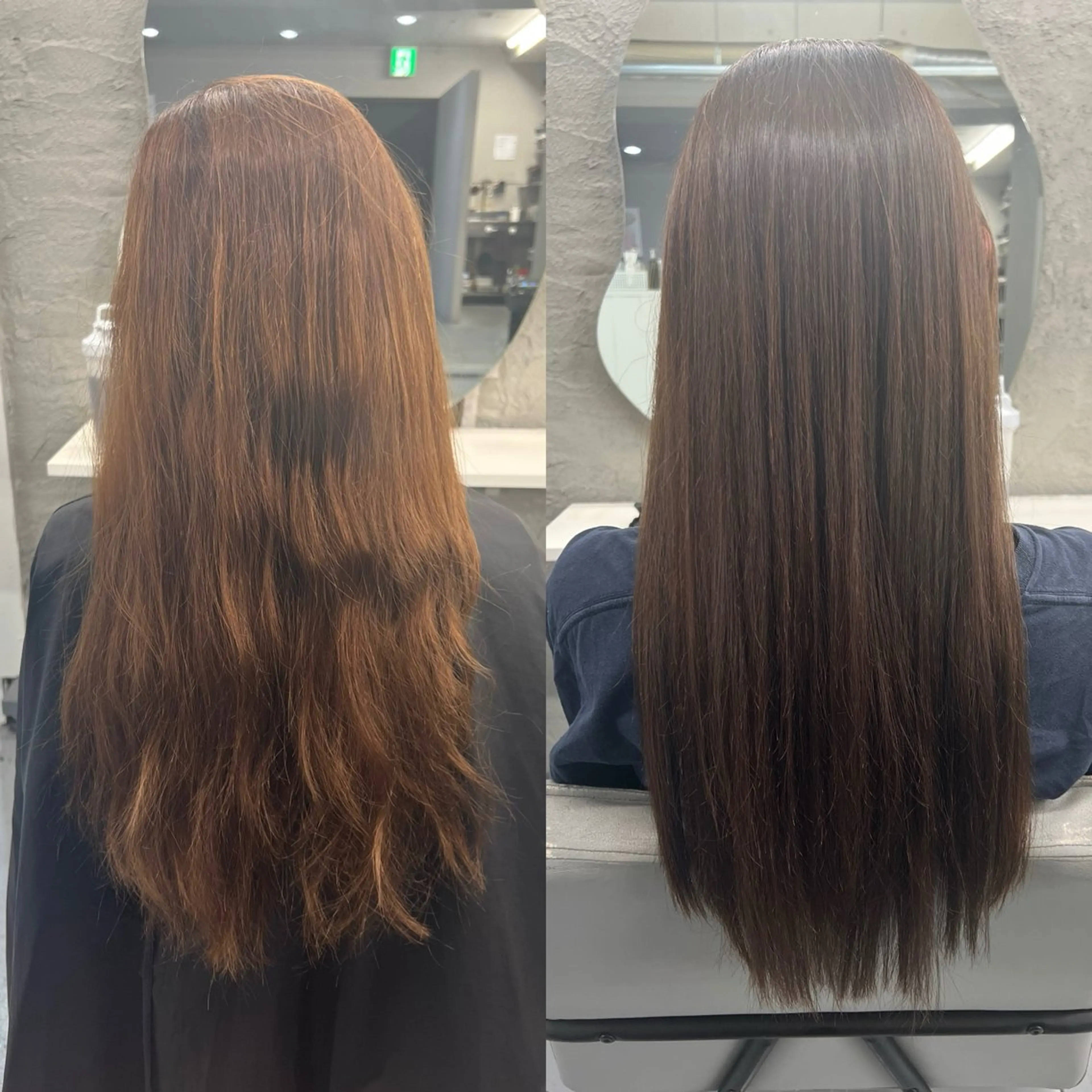 ロング カット ヘアカラー 縮毛矯正 トリートメント 亀田 泰生のヘアスタイル