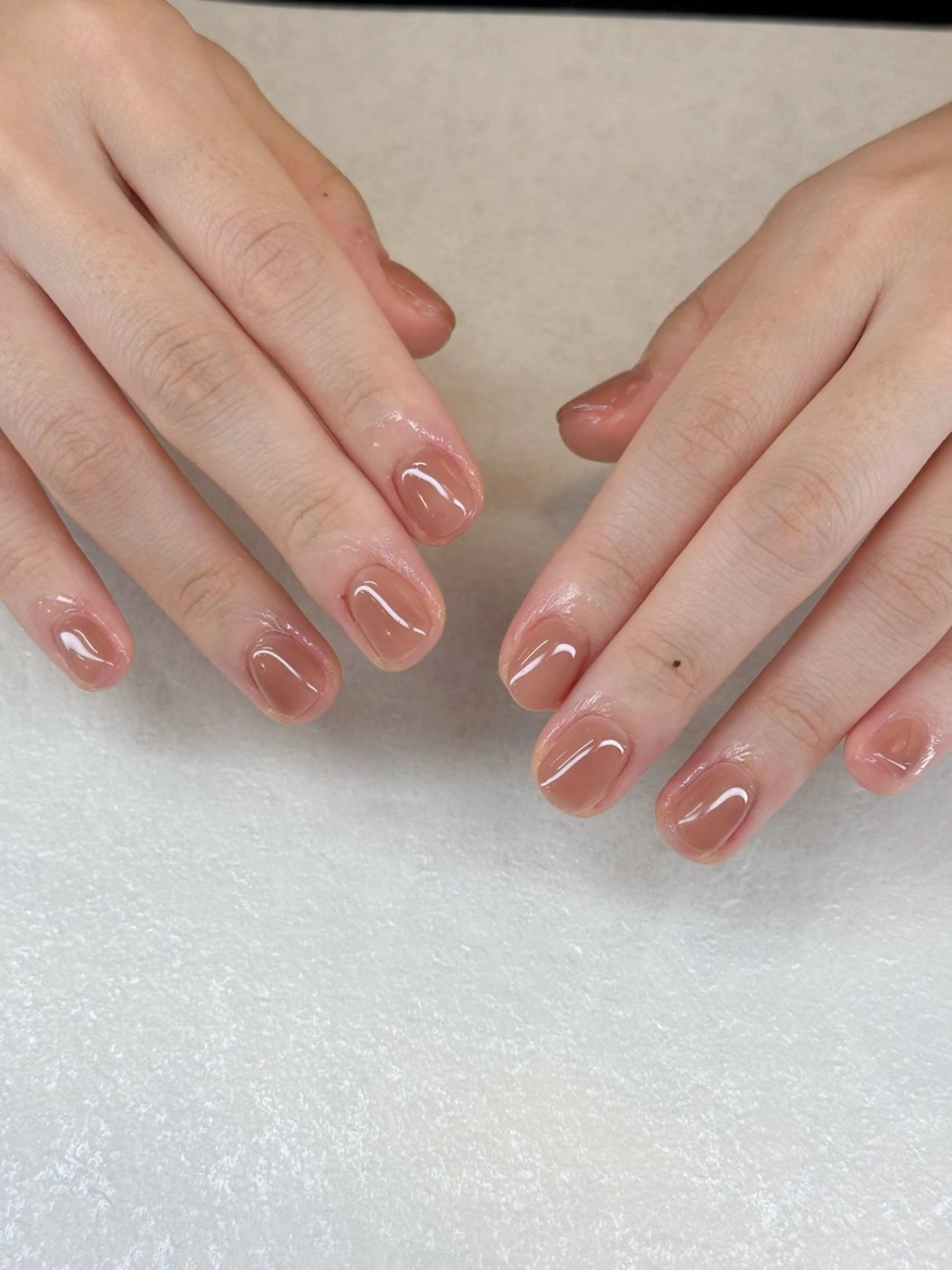 ネイル ワンカラーネイル ハンドネイル Agate miku🎀‧₊のネイルデザイン