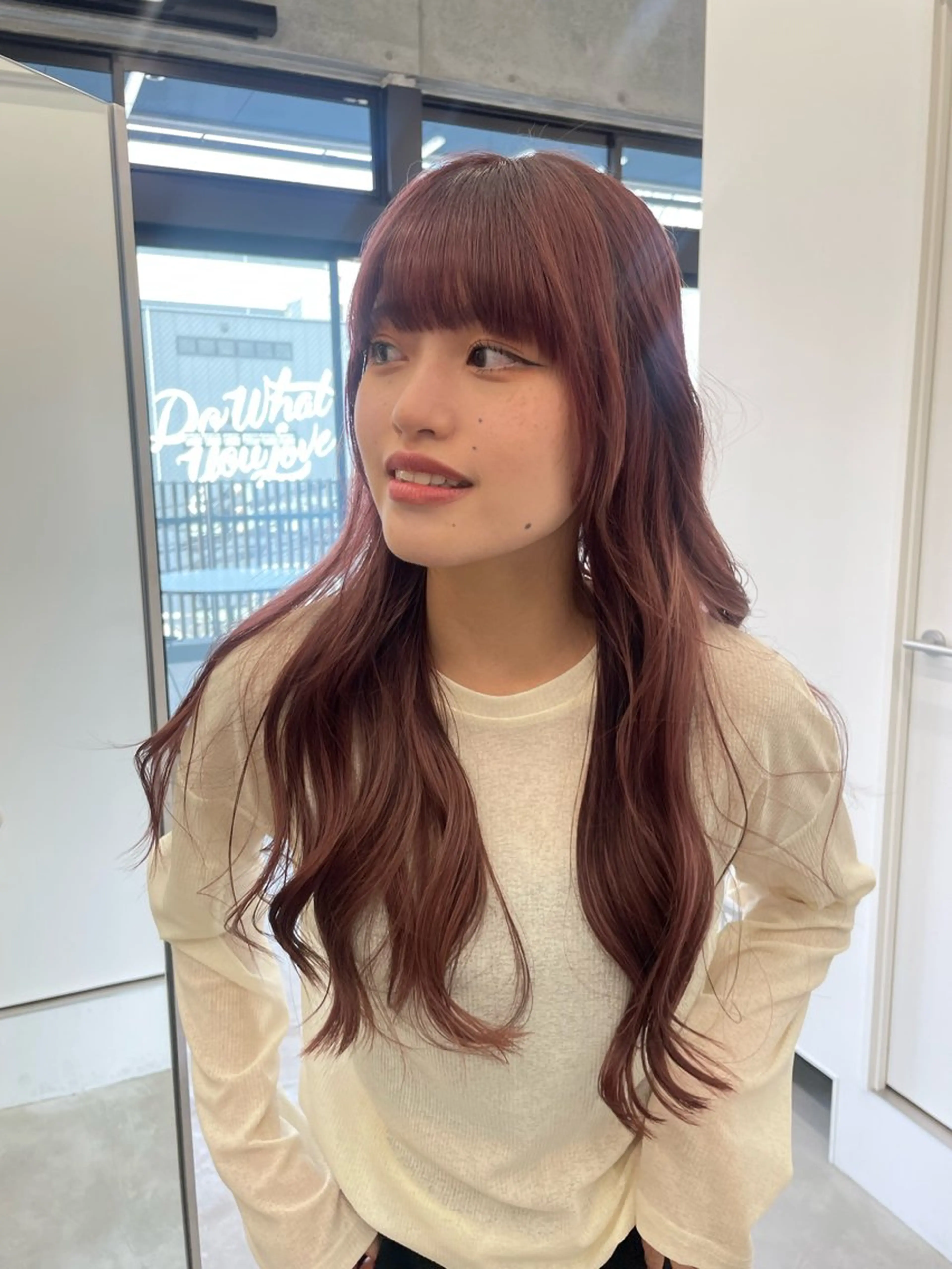 ロング カラー ブラウンカラー ケアカラー ピンクカラー ピンクブラウン 薬院浄水通/ショート /ボブ/rukaのヘアスタイル