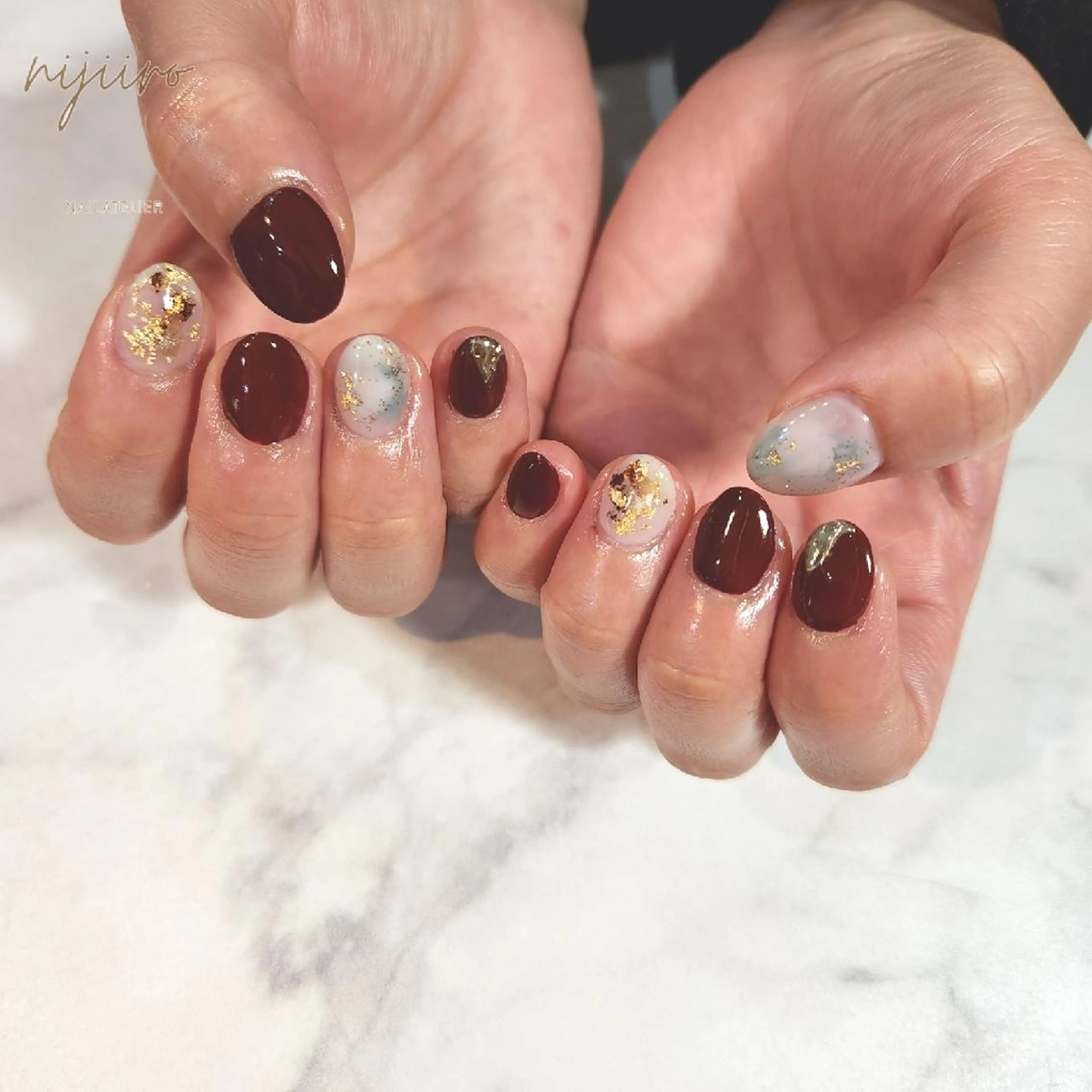 ネイル ハンドネイル nailatelier nijiiro.所属・nijiiro🌈 サトウのネイルデザイン