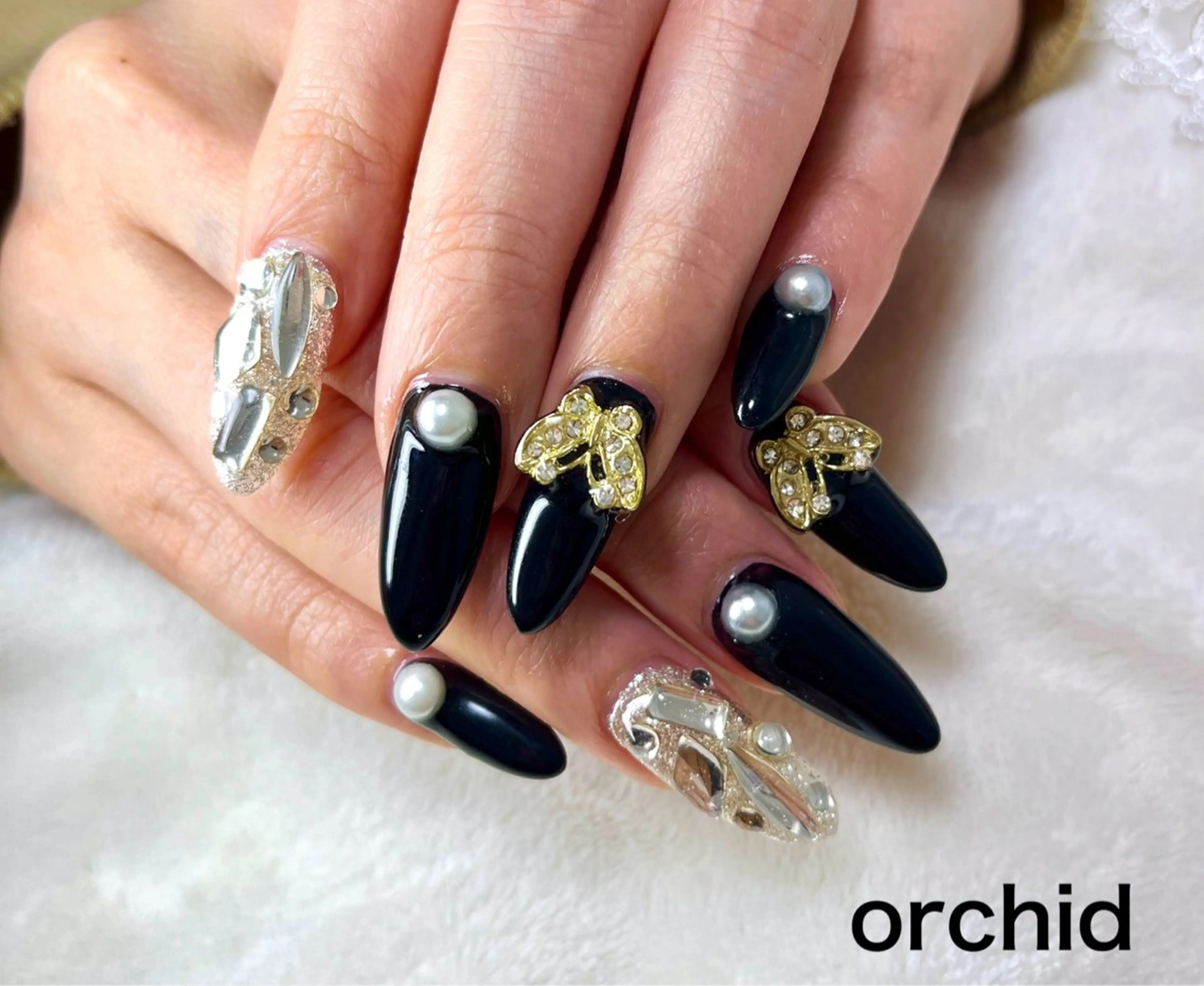 ネイル ハンドネイル orchid ♡オーキッドのネイルデザイン