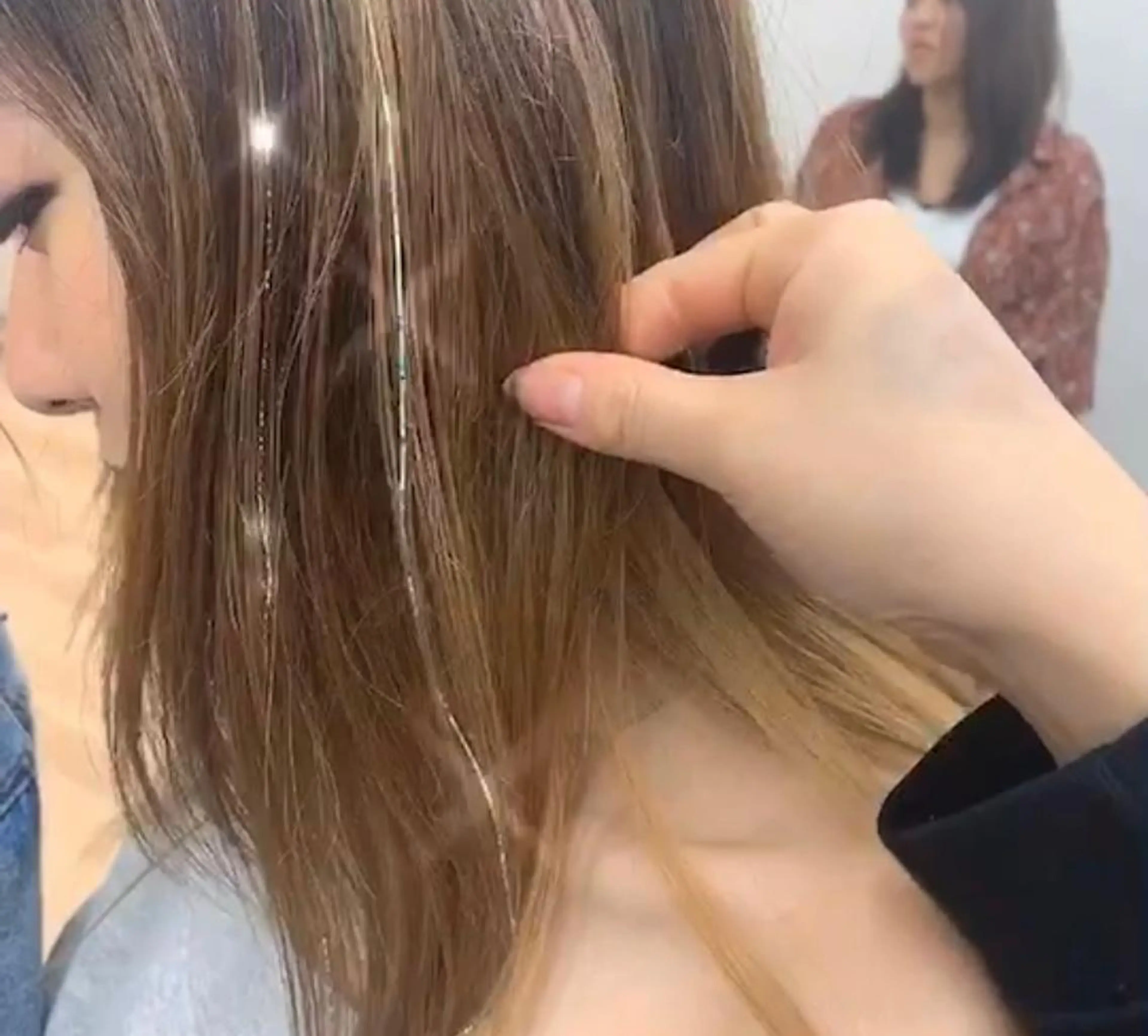 セミロング カラー ヘアアレンジ 立川/シールエクステ /みづきのヘアスタイル