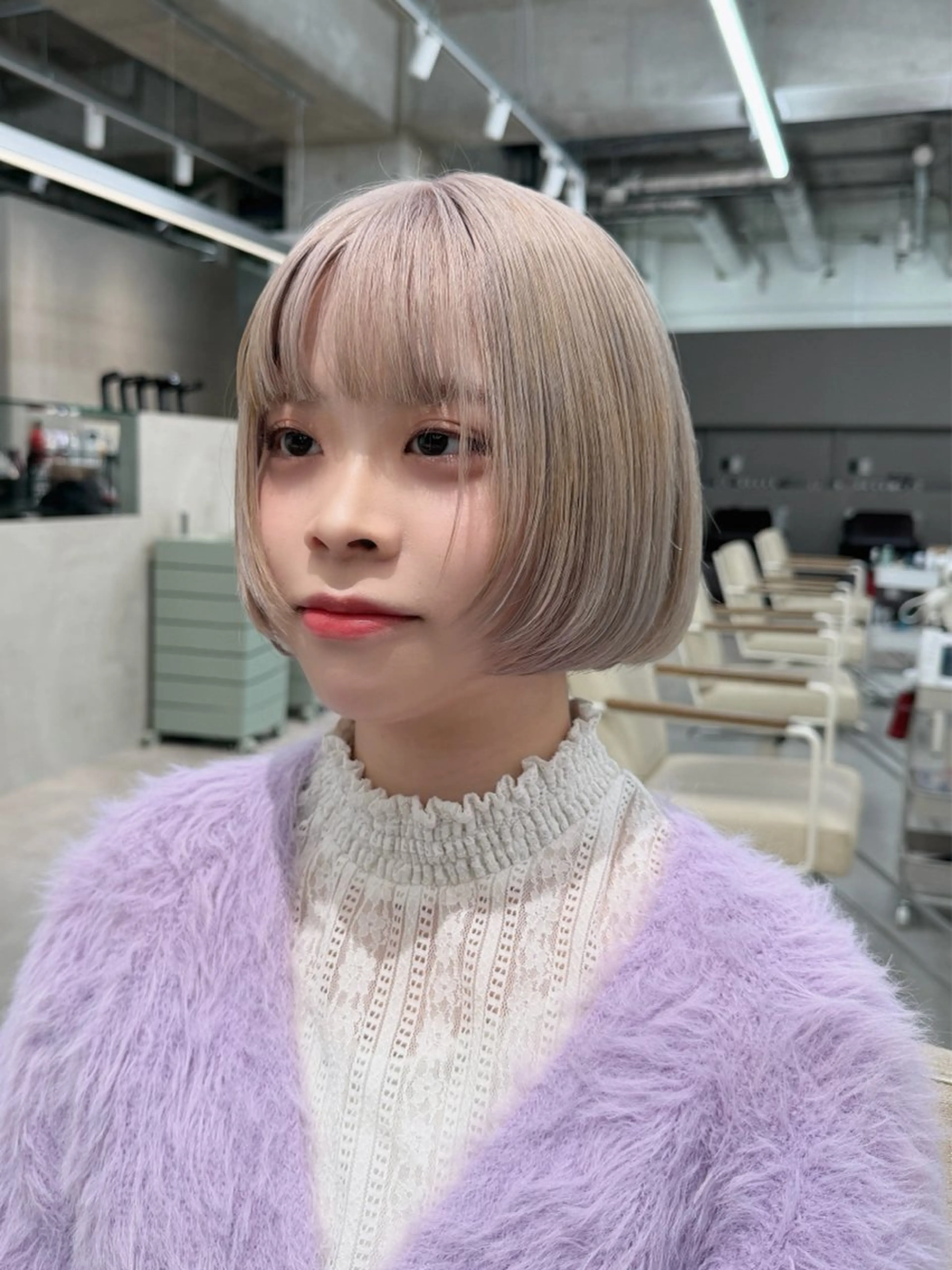 ショート カラー カット ヘアカラー 韓国／大宮／レイヤー 🤍AYA🤍のヘアスタイル