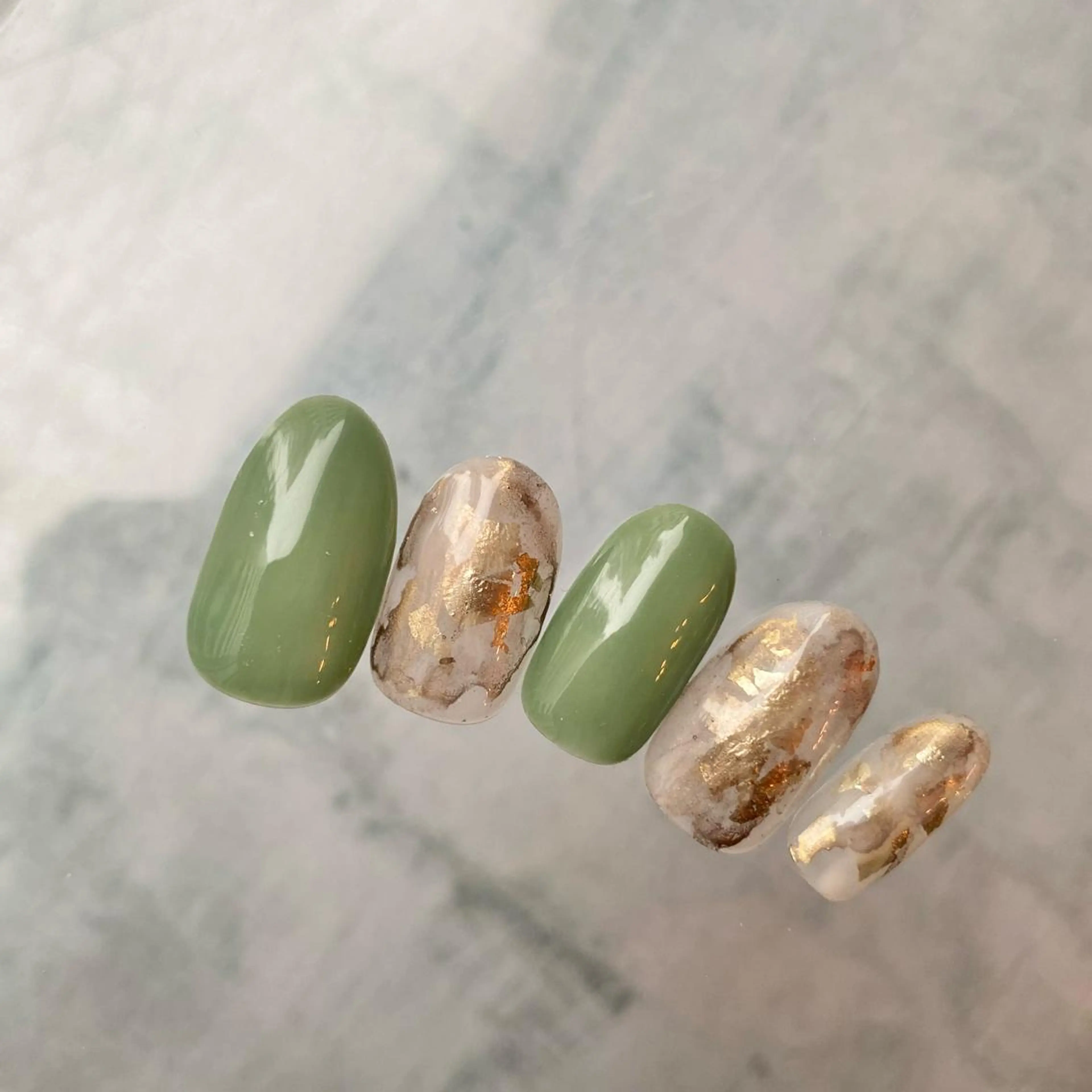 ネイル アートネイル フットネイル ニュアンスネイル 冬ネイル 山田 貴子のネイルデザイン