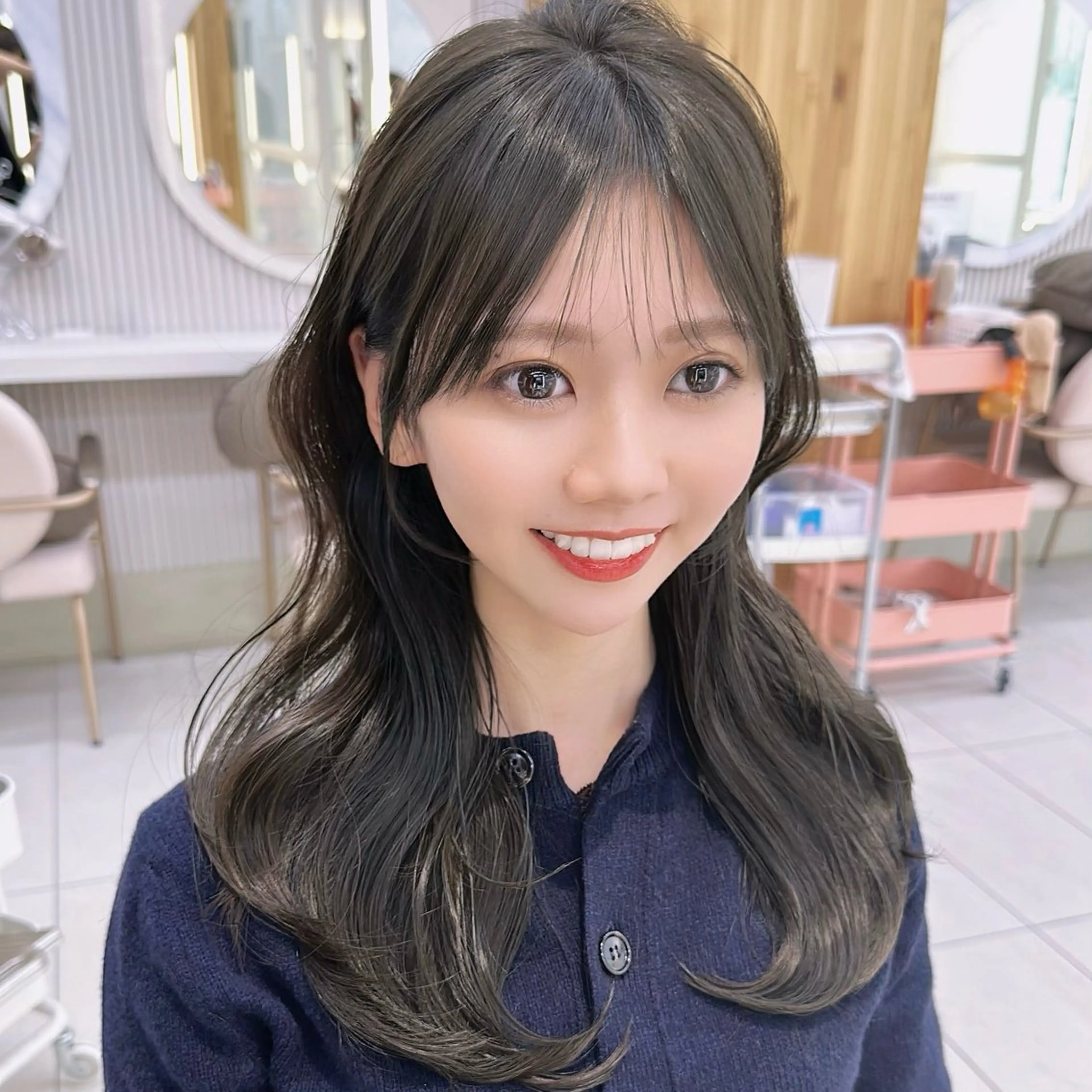 セミロング ケアカラー 似合わせカット トリートメント カット ヘアカラー トリートメント 市原 大翼のヘアスタイル