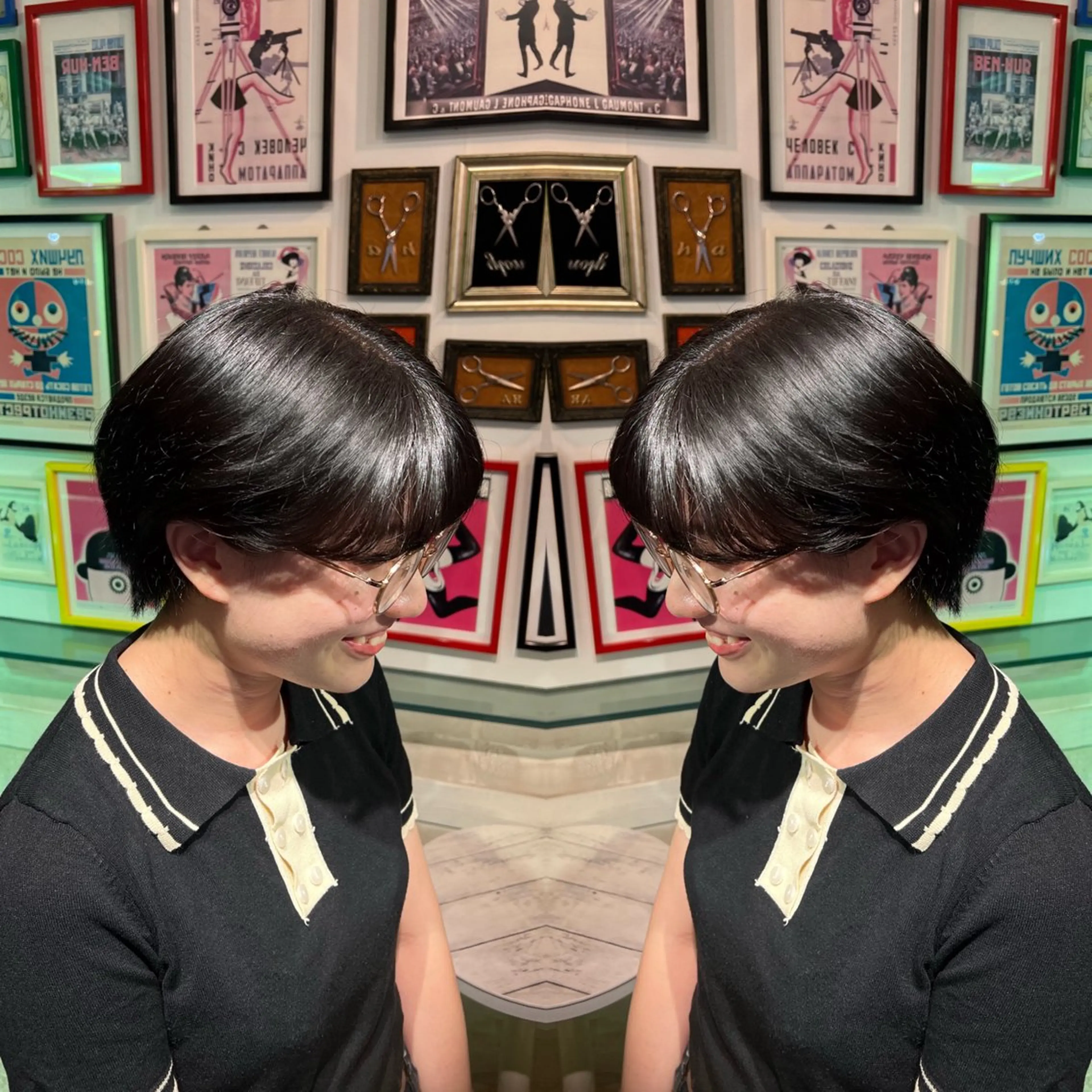 ショート カラー レイヤー/ボブ/ ミニボブ/AOIのヘアスタイル