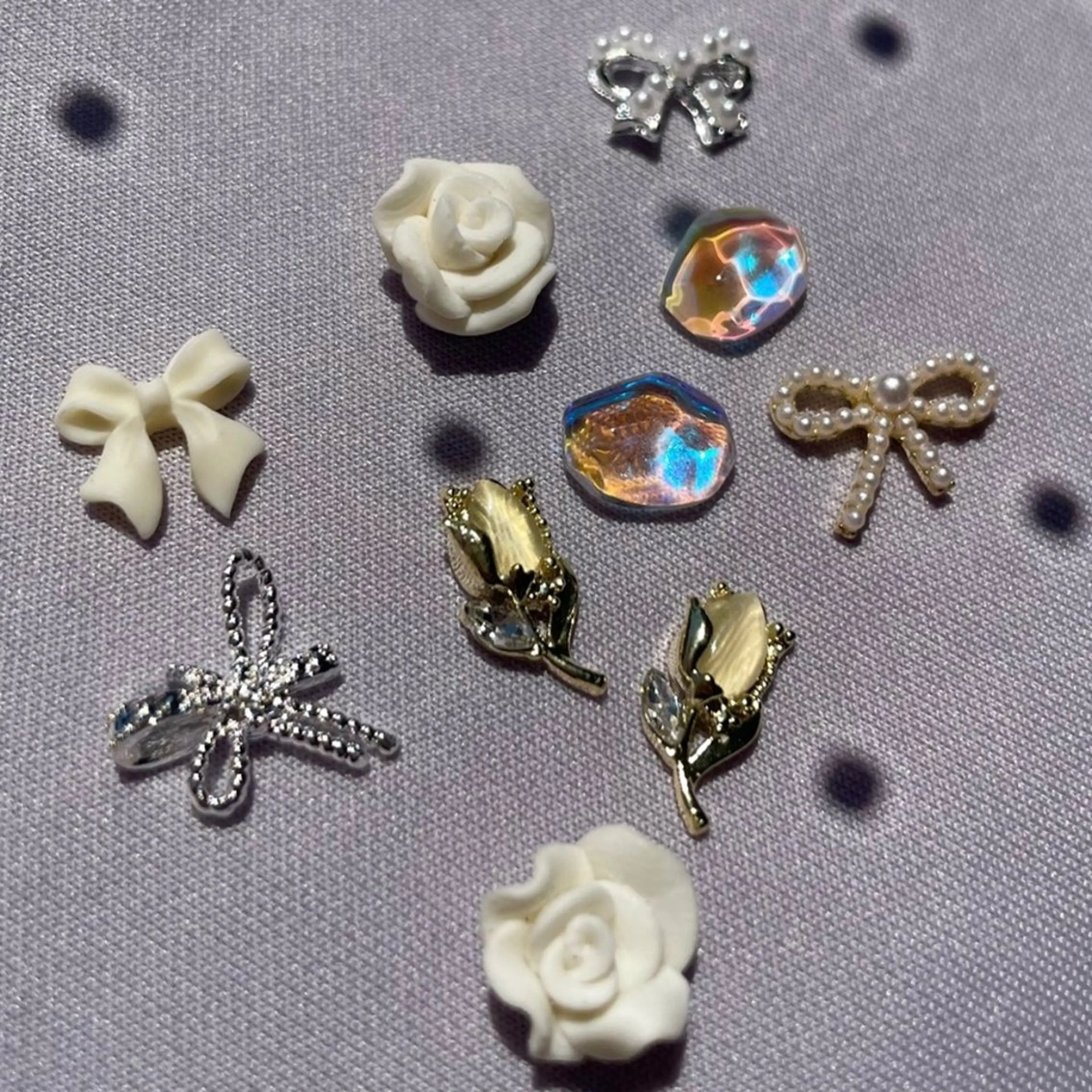 ネイル フラワーネイル 韓国ネイル リボン 韓国ネイル💠 Tomoのネイルデザイン