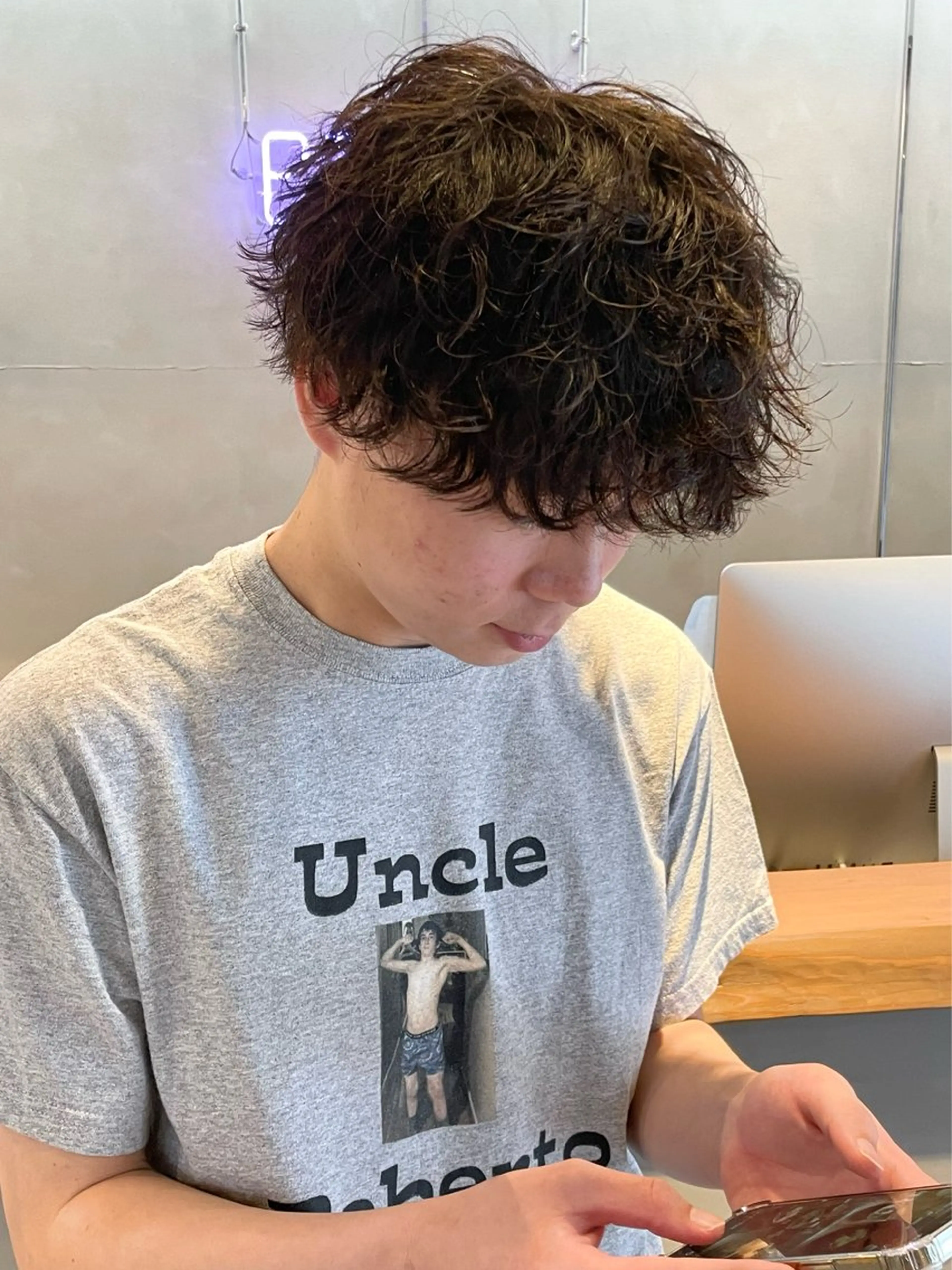 パーマ メンズ メンズパーマ 波巻きパーマ カット パーマ 福永速人 /メンズパーマのヘアスタイル