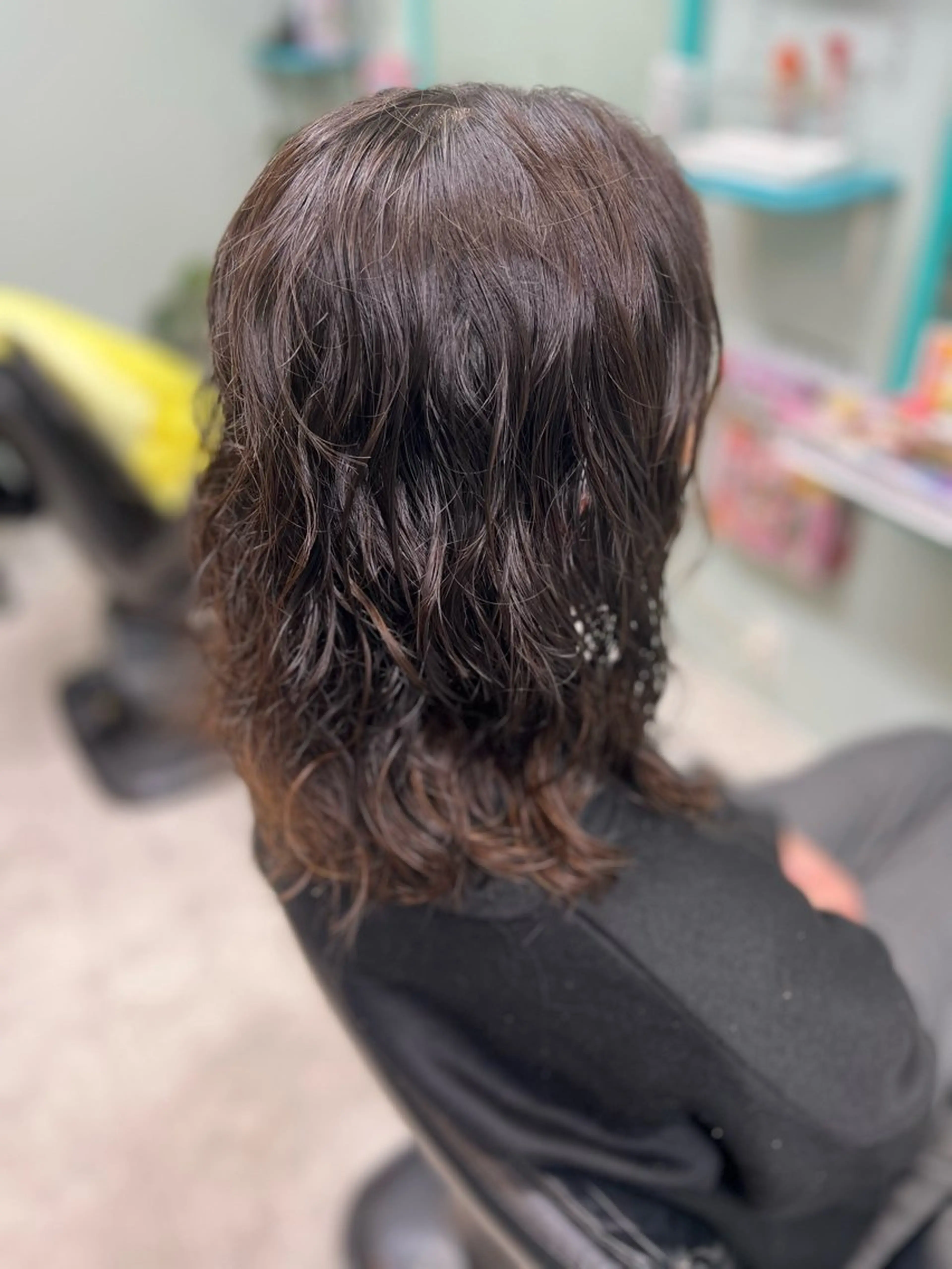 ミディアム パーマ ミディアムパーマ カット ヘアカラー ビューティサロン 月麗(ルナ)のヘアスタイル
