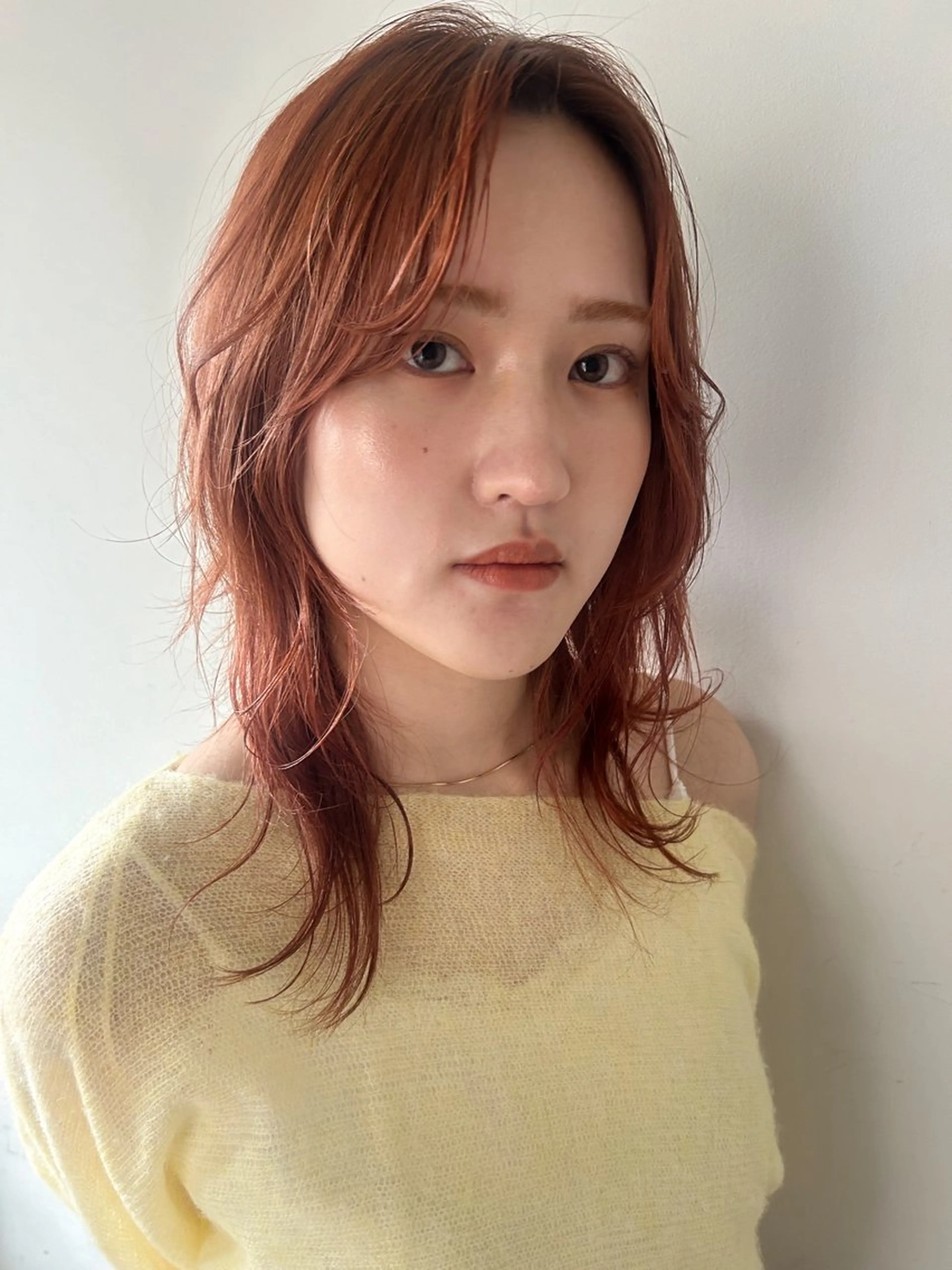 セミロング カラー 似合わせカット 小川真歩/パーマ /暖色オリーブのヘアスタイル