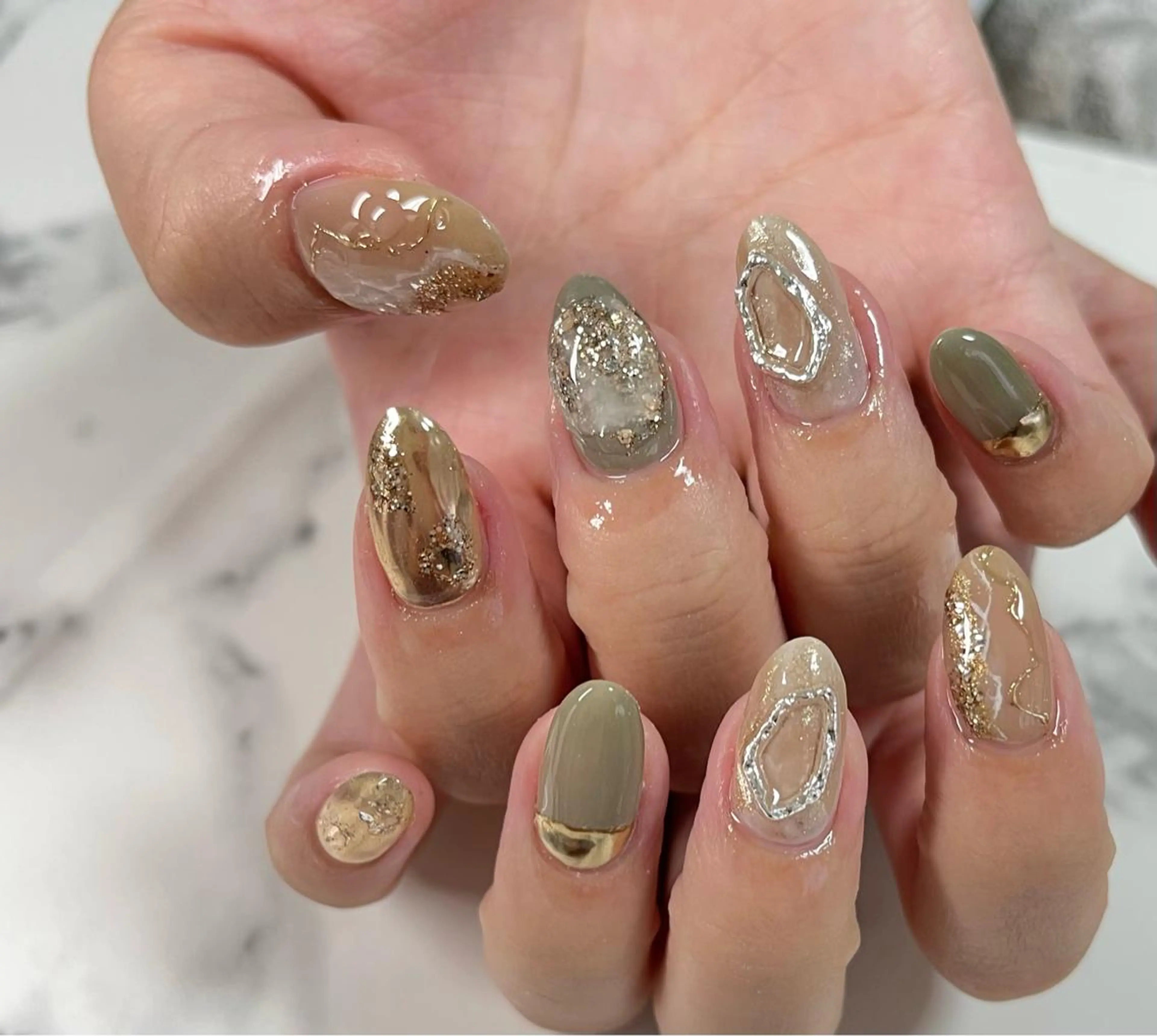 ネイル ジェルネイル 韓国ネイル ロングネイル ミラーネイル ニュアンスネイル ハンドネイル celica所属・松田 由真のネイルデザイン