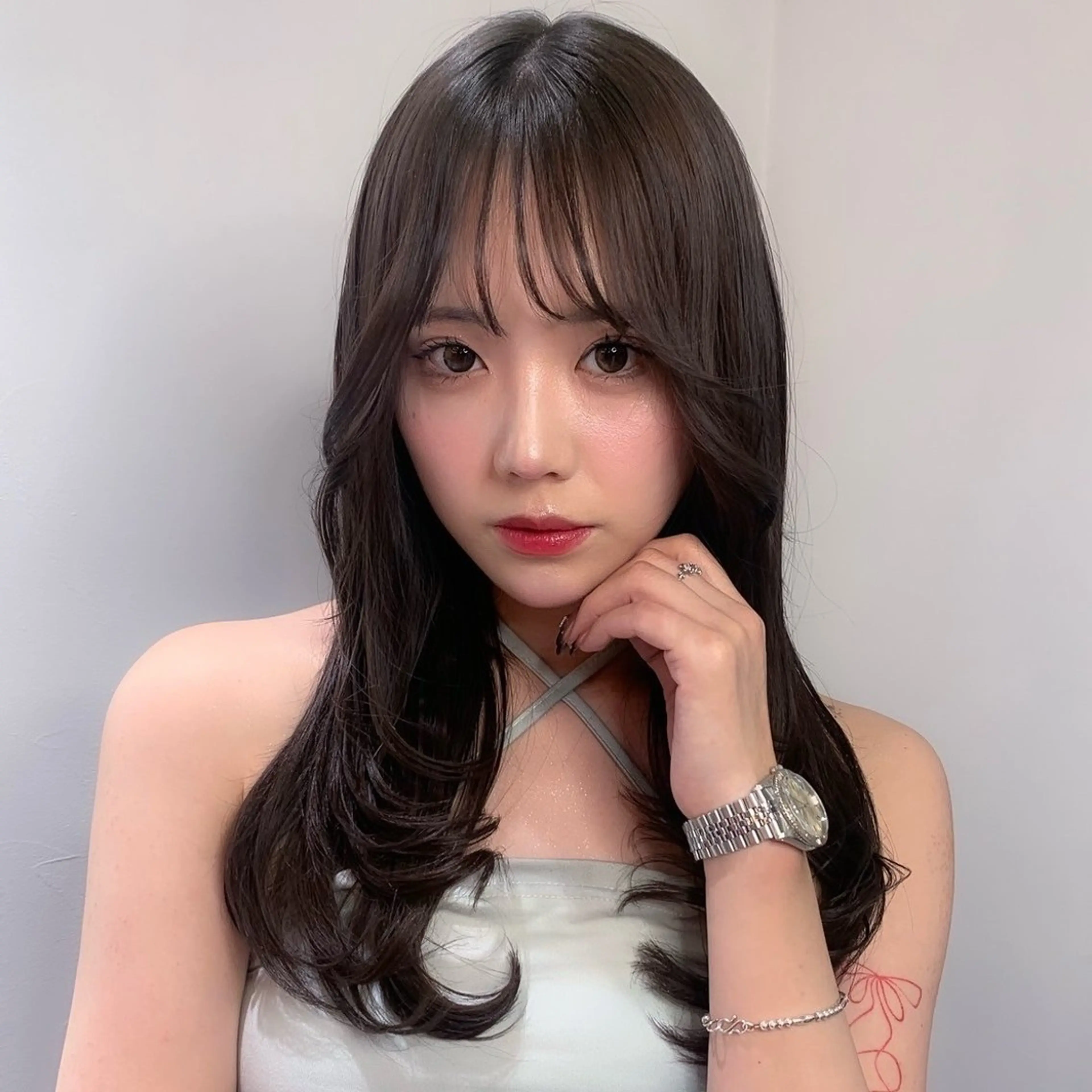 ロング カラー パーマ カット ヘアカラー トリートメント ヘッドスパ 🫒オリーブカラー/ みづき/パーマ🤍のヘアスタイル