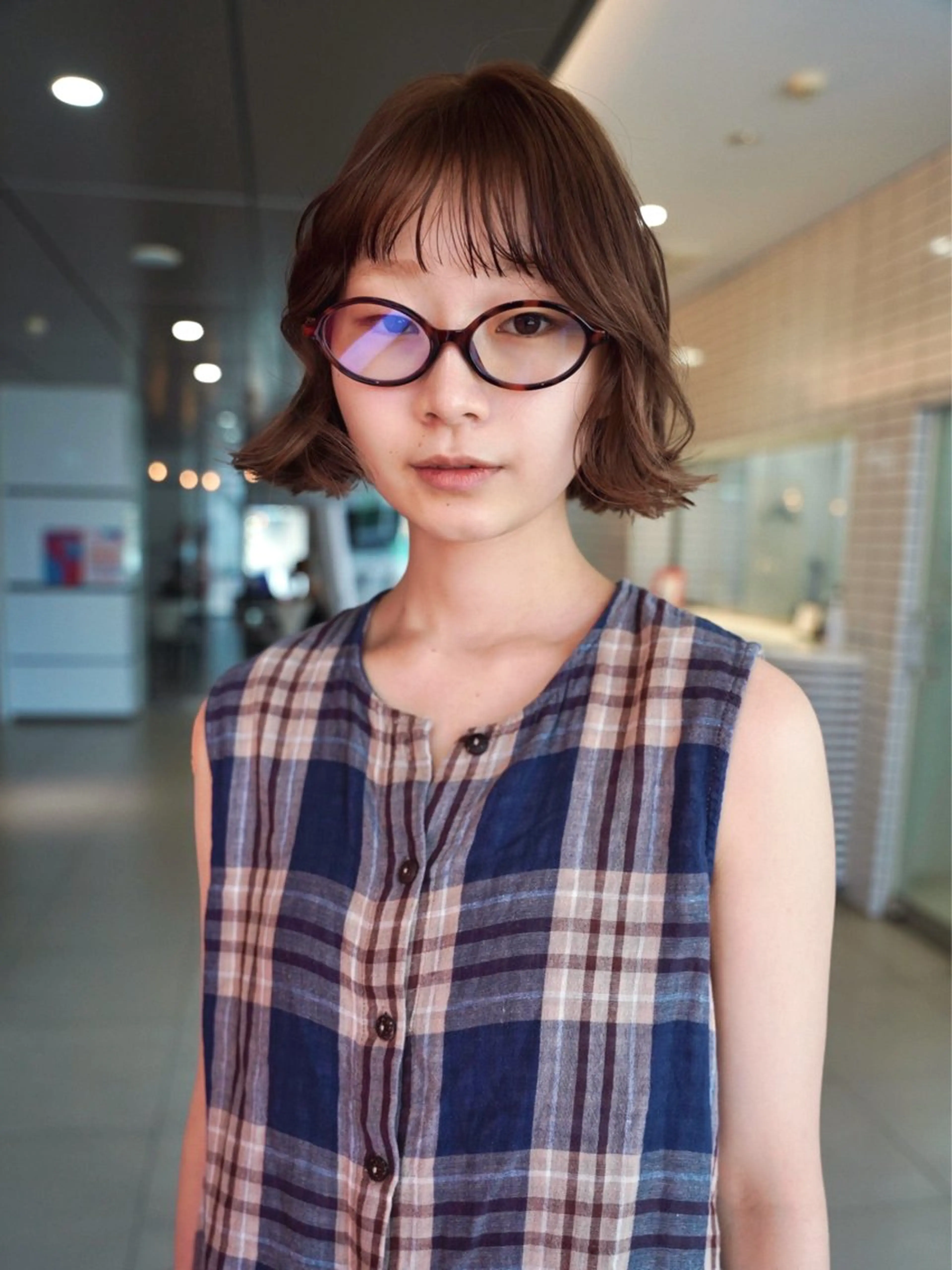 ショート カラー ブリーチ ブラウンカラー 透明感カラー ブリーチなしカラー ボブ カット ヘアカラー トリートメント デザイン/レイヤー Kaito🐩/栄のヘアスタイル