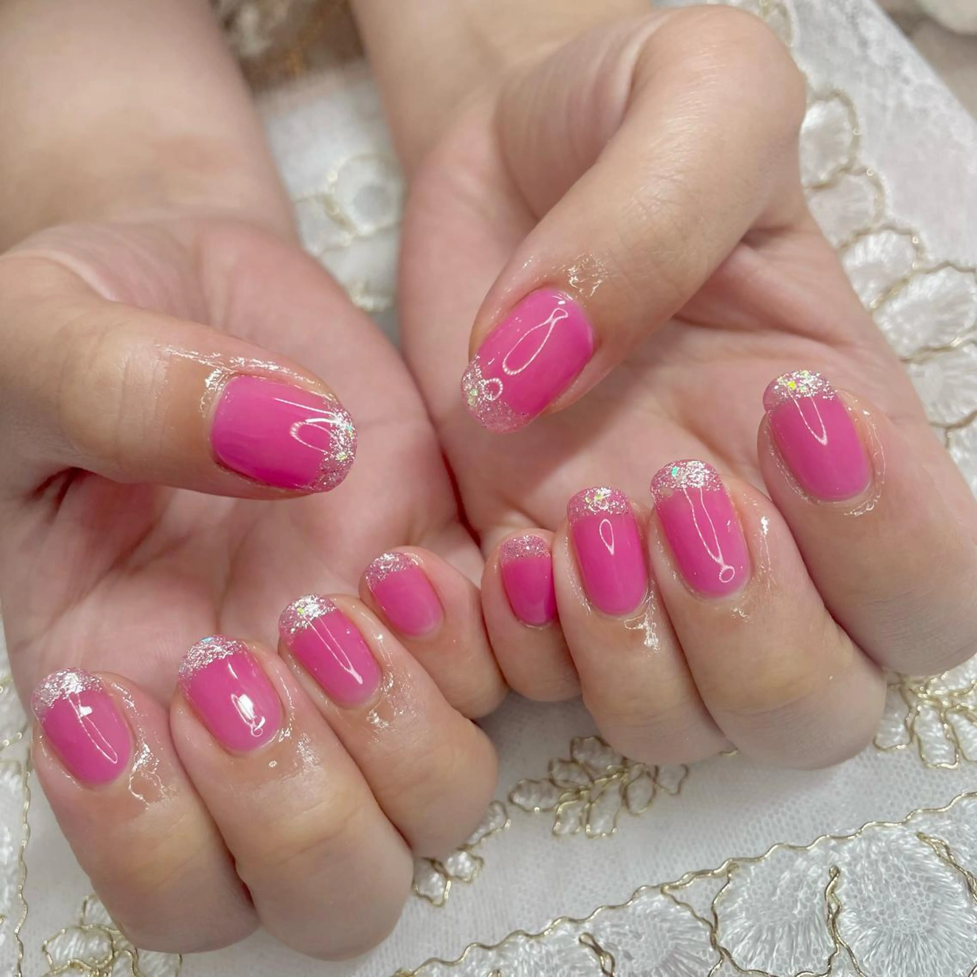 ネイル アートネイル オーロラネイル ジェルネイル 氷ネイル・うるうるネイル 韓国ネイル J terrace Nailのネイルデザイン