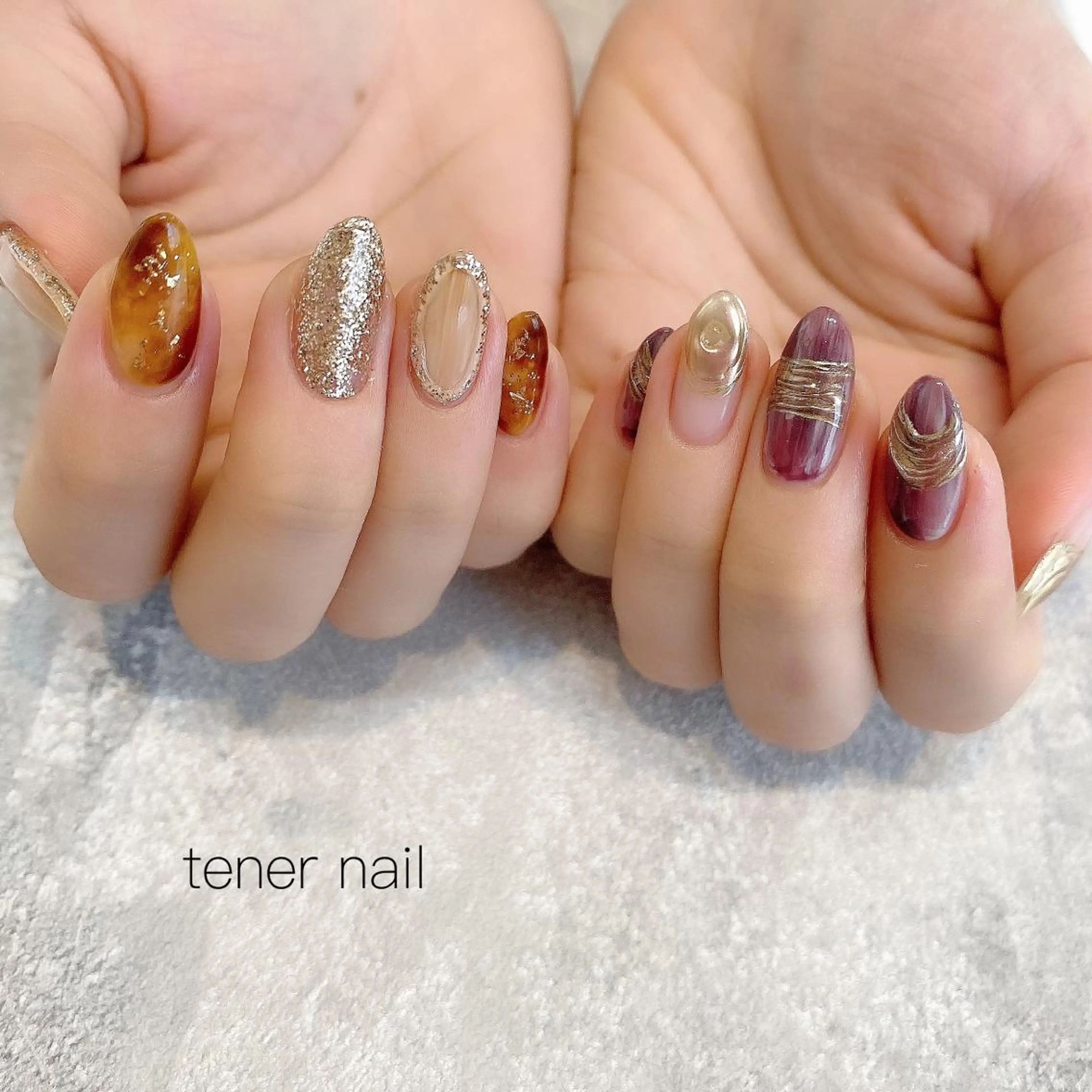 ネイル べっ甲ネイル tener  nail  テネルネイル所属・テネルネイル tener nailのネイルデザイン