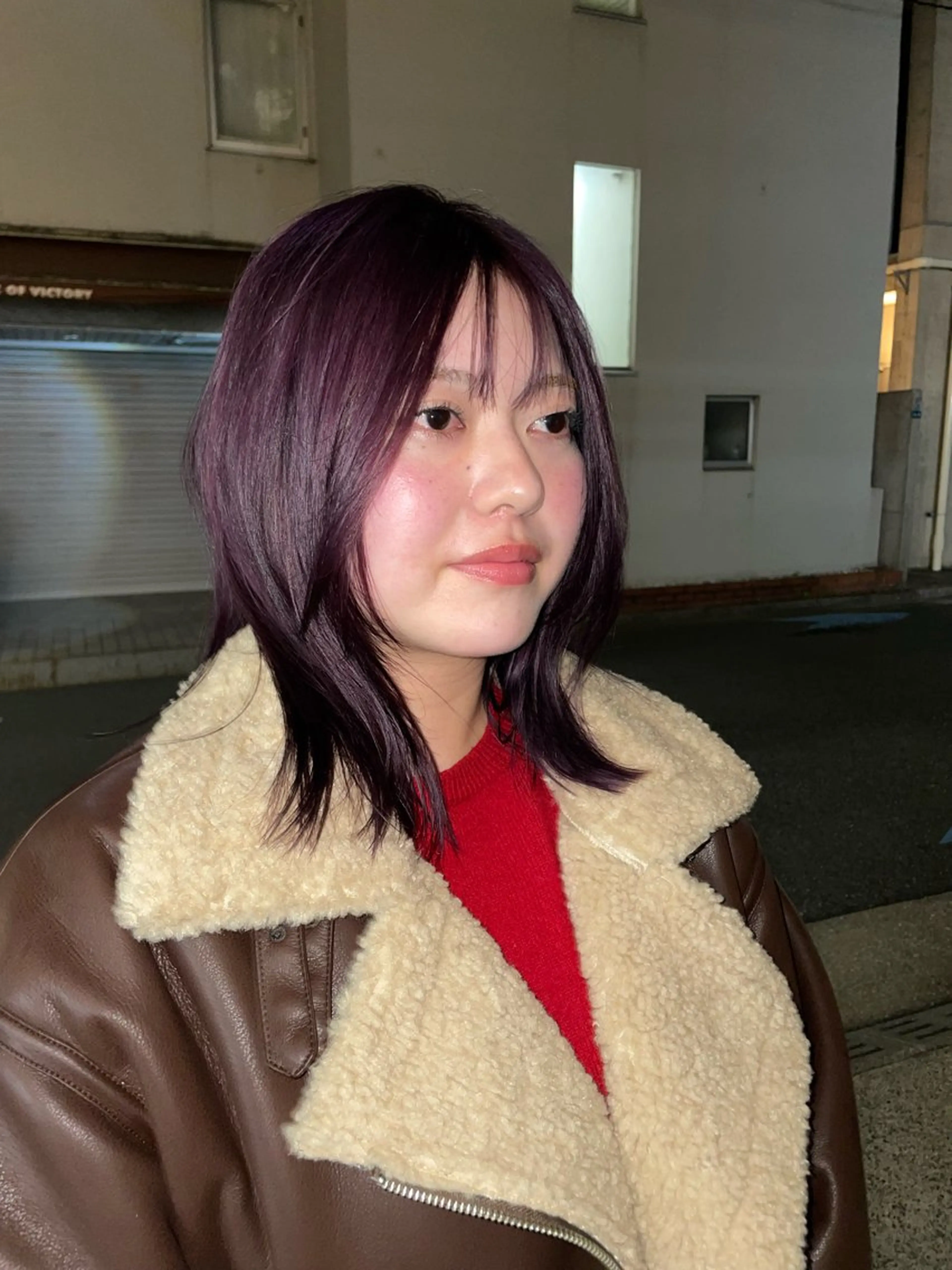 ミディアム カラー ブリーチ ラベンダーカラー ブリーチなしカラー ヘアカラー トリートメント リカ/ハイトーン ・オリーブ🍀のヘアスタイル