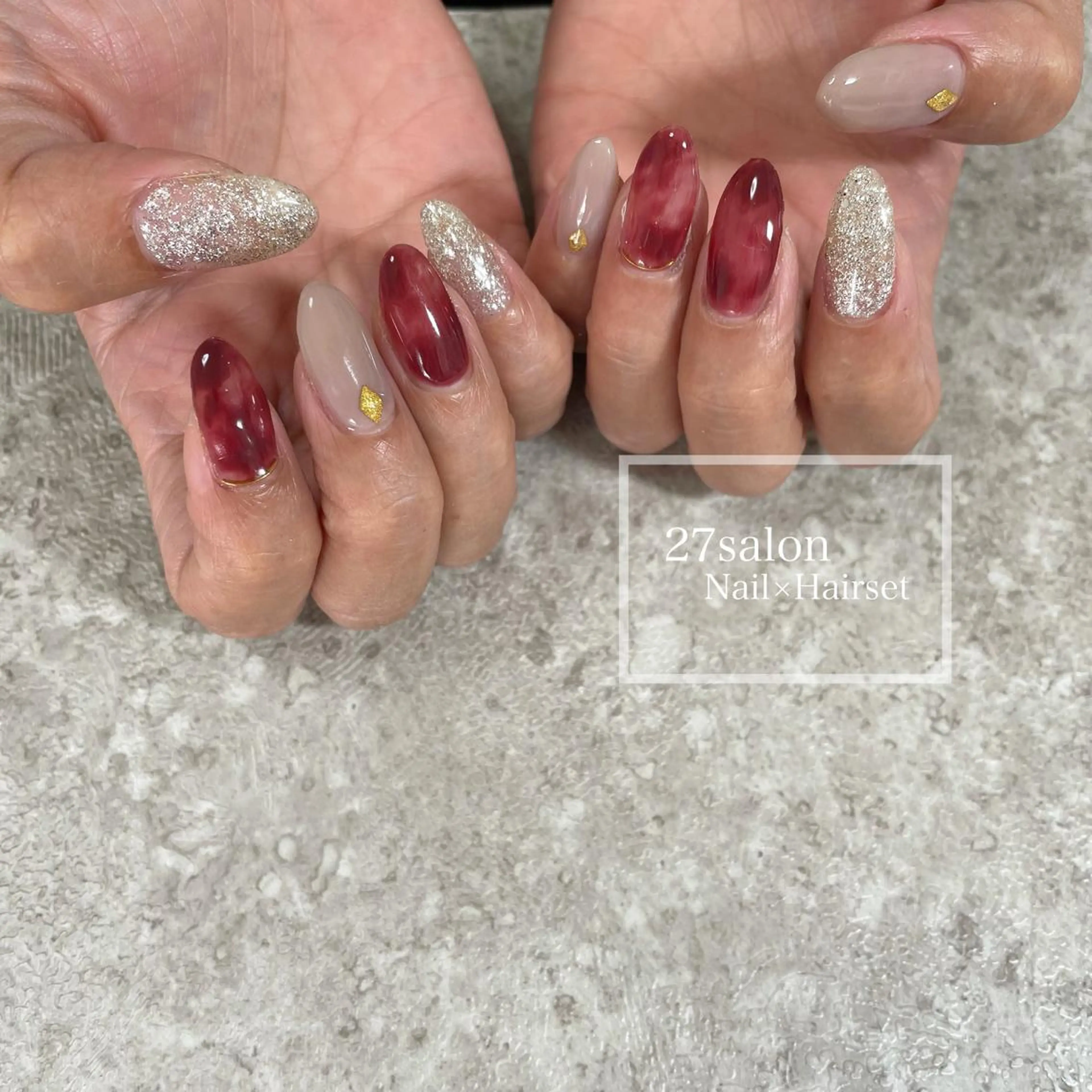 ネイル アートネイル シンプルネイル 27salon yuinaのネイルデザイン