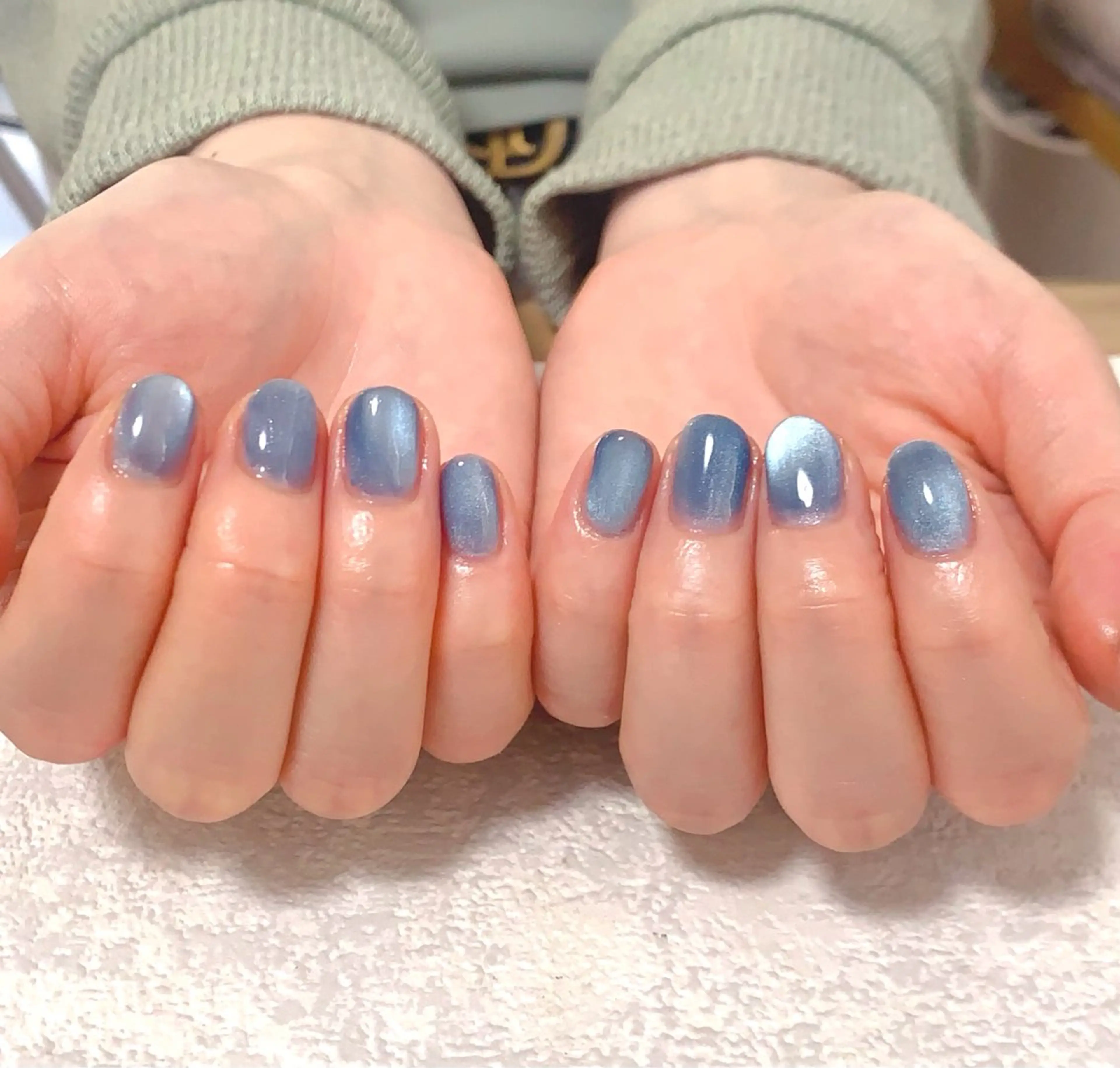 ネイル オーロラネイル フットネイル フレンチネイル ジェルネイル 韓国ネイル ハンドネイル Mogu nail 二子玉川のネイルデザイン