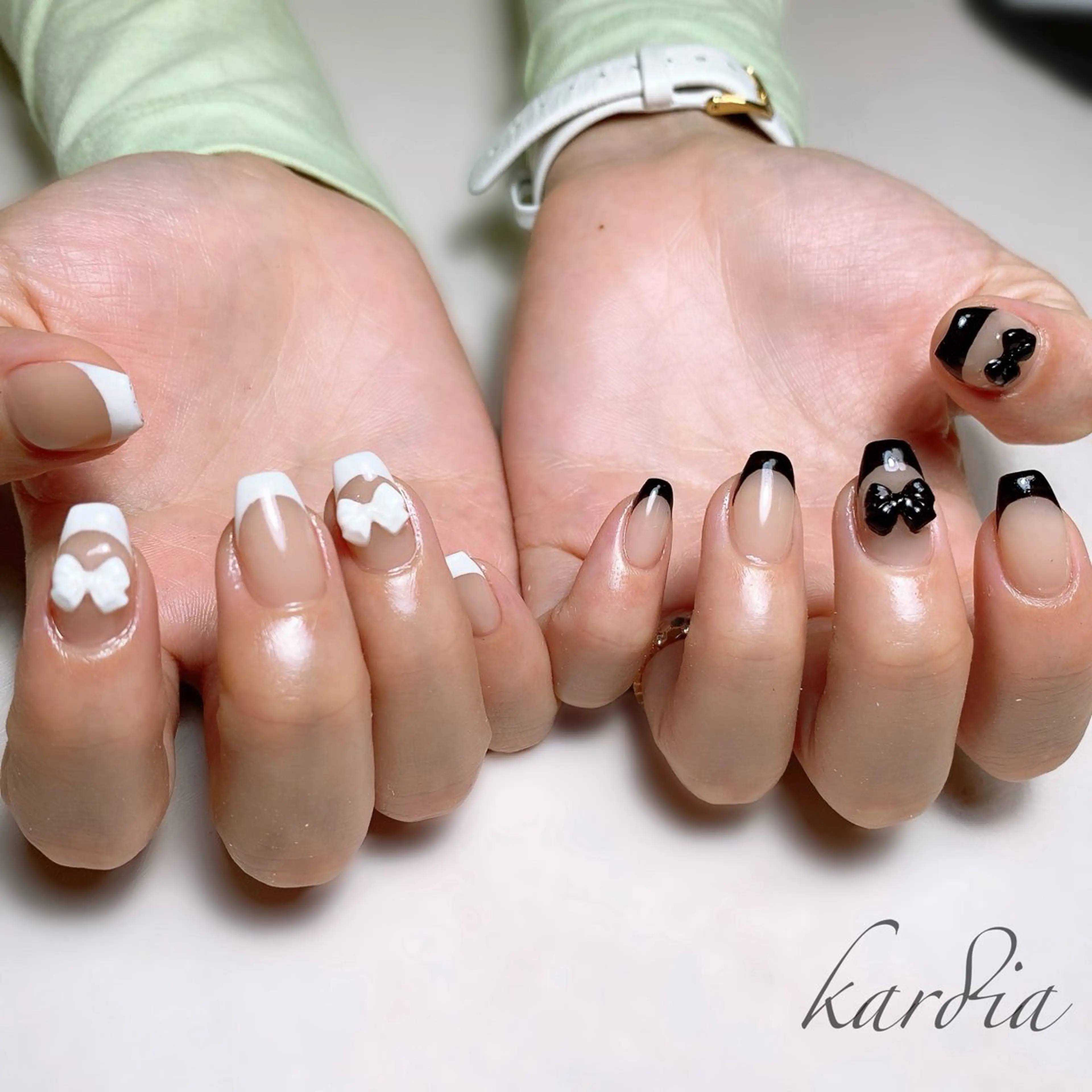 ネイル ハンドネイル καρδιά -ｶﾙﾃﾞｨｱ-のネイルデザイン