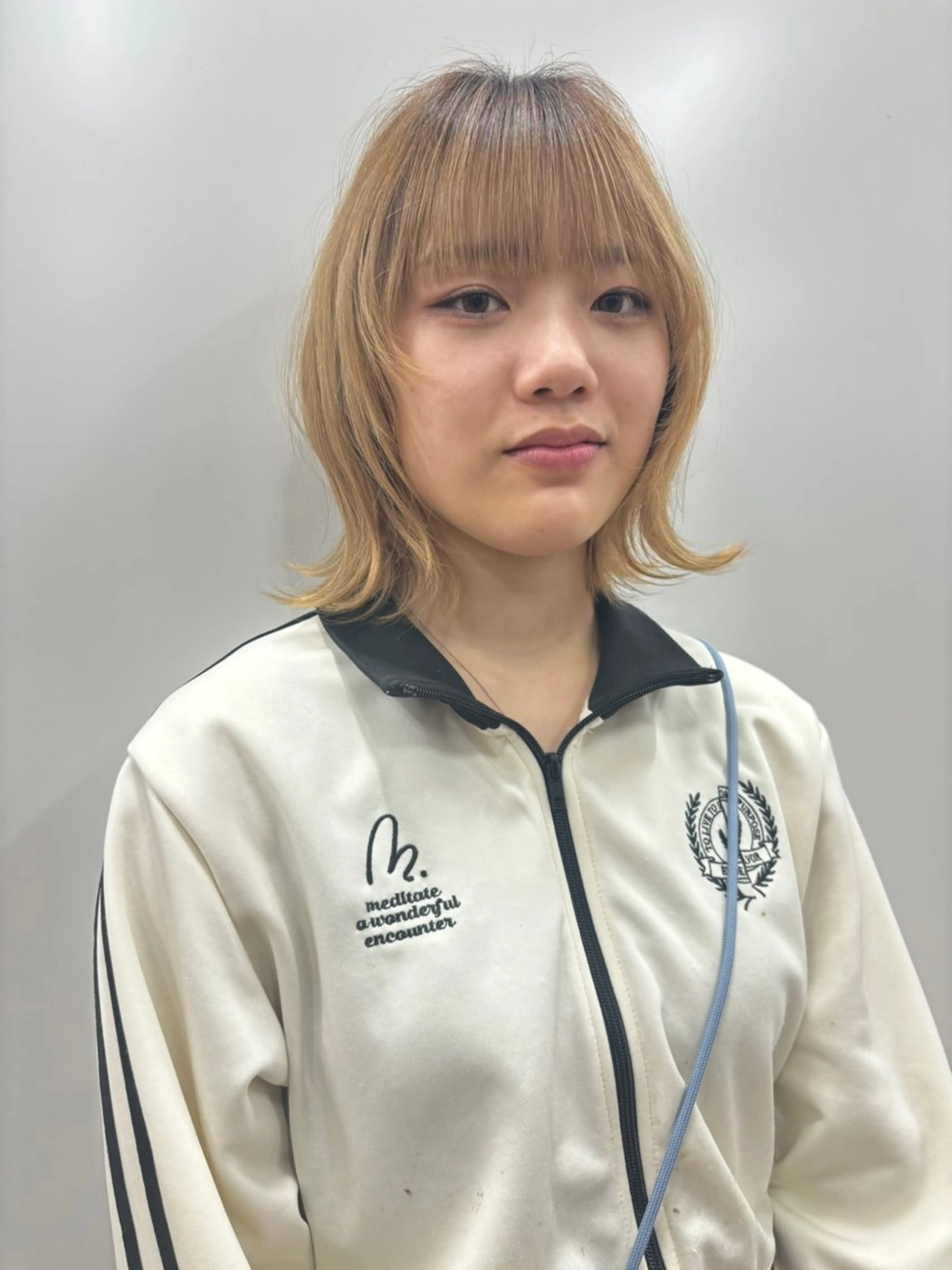 ミディアム ボブ レイヤーカット カット 野田阪神/レイヤー/ ハイライト/yuuのヘアスタイル