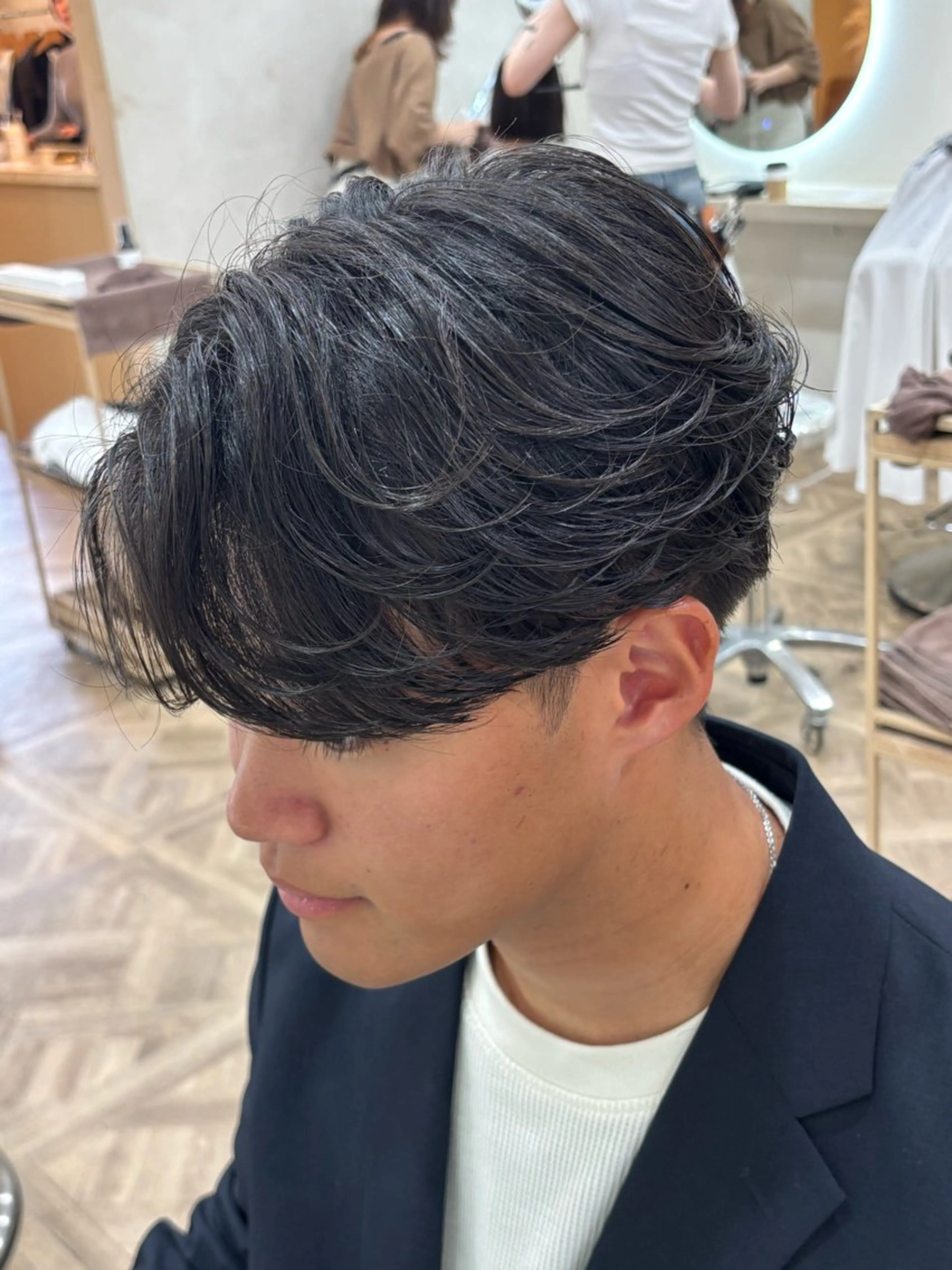 ショート パーマ メンズ フェザーパーマ メンズパーマ カット パーマ トリートメント パーマ職人DAIKI ツイスパ/波巻きのヘアスタイル