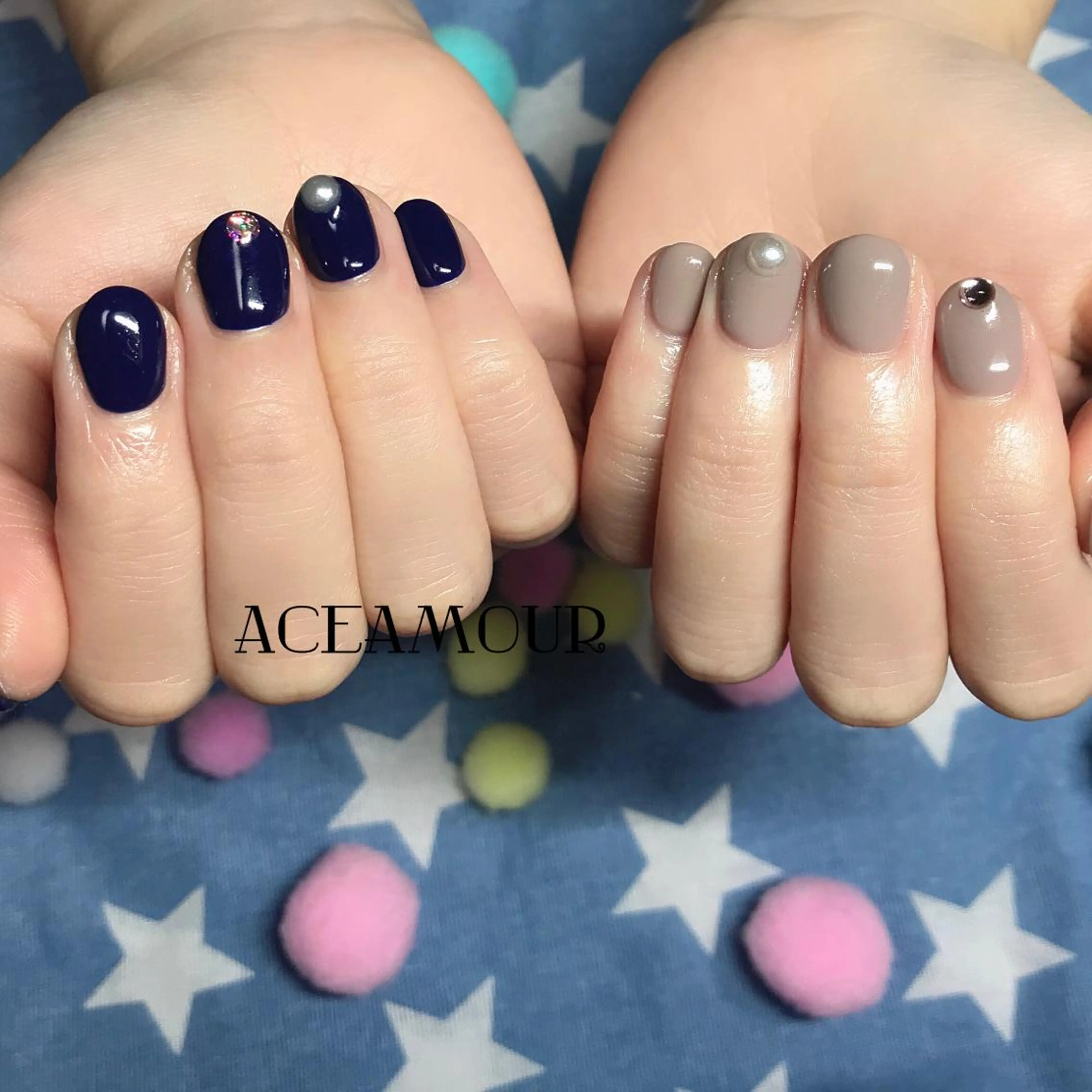 ネイル ストーンネイル ネイル/耳つぼ /新ホワイトニングのネイルデザイン