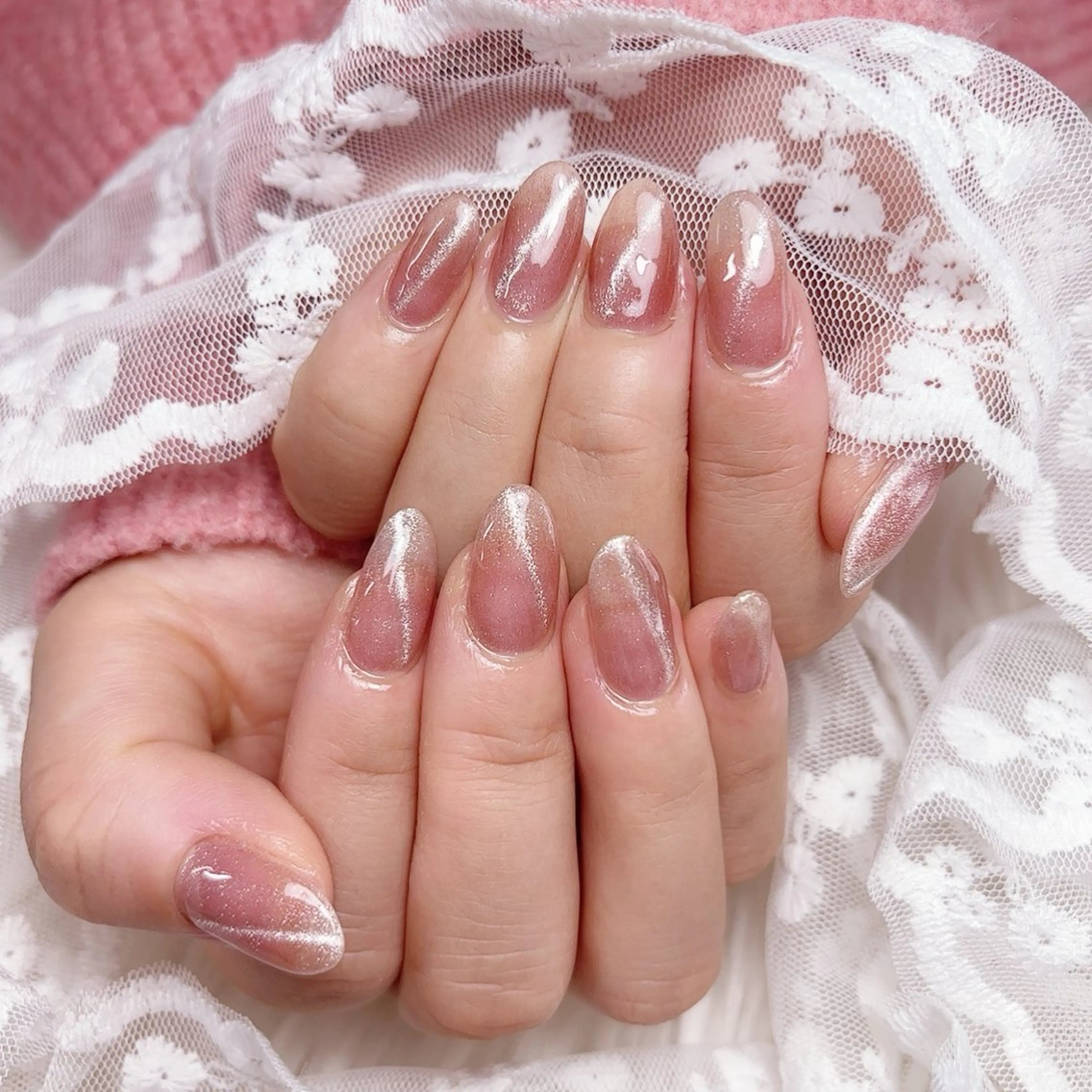 ネイル マグネットネイル マグネットワンカラー ワンカラーネイル ハンドネイル カメレオンネイル ⭐︎kaori⭐︎のネイルデザイン