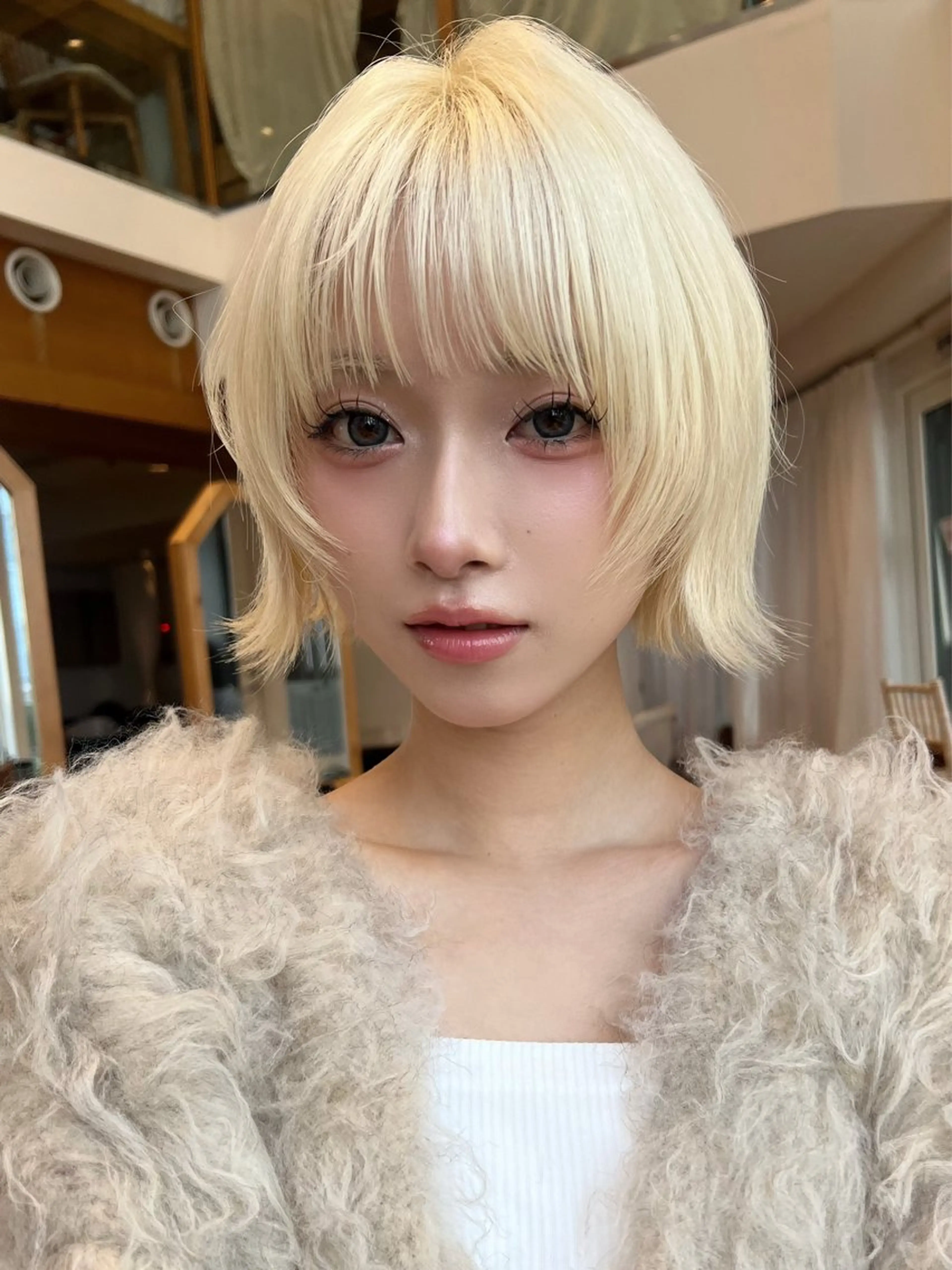 ショート カラー ボブ レイヤーカット 望月威吹/表参道/カ ットモデル/似合わせのヘアスタイル