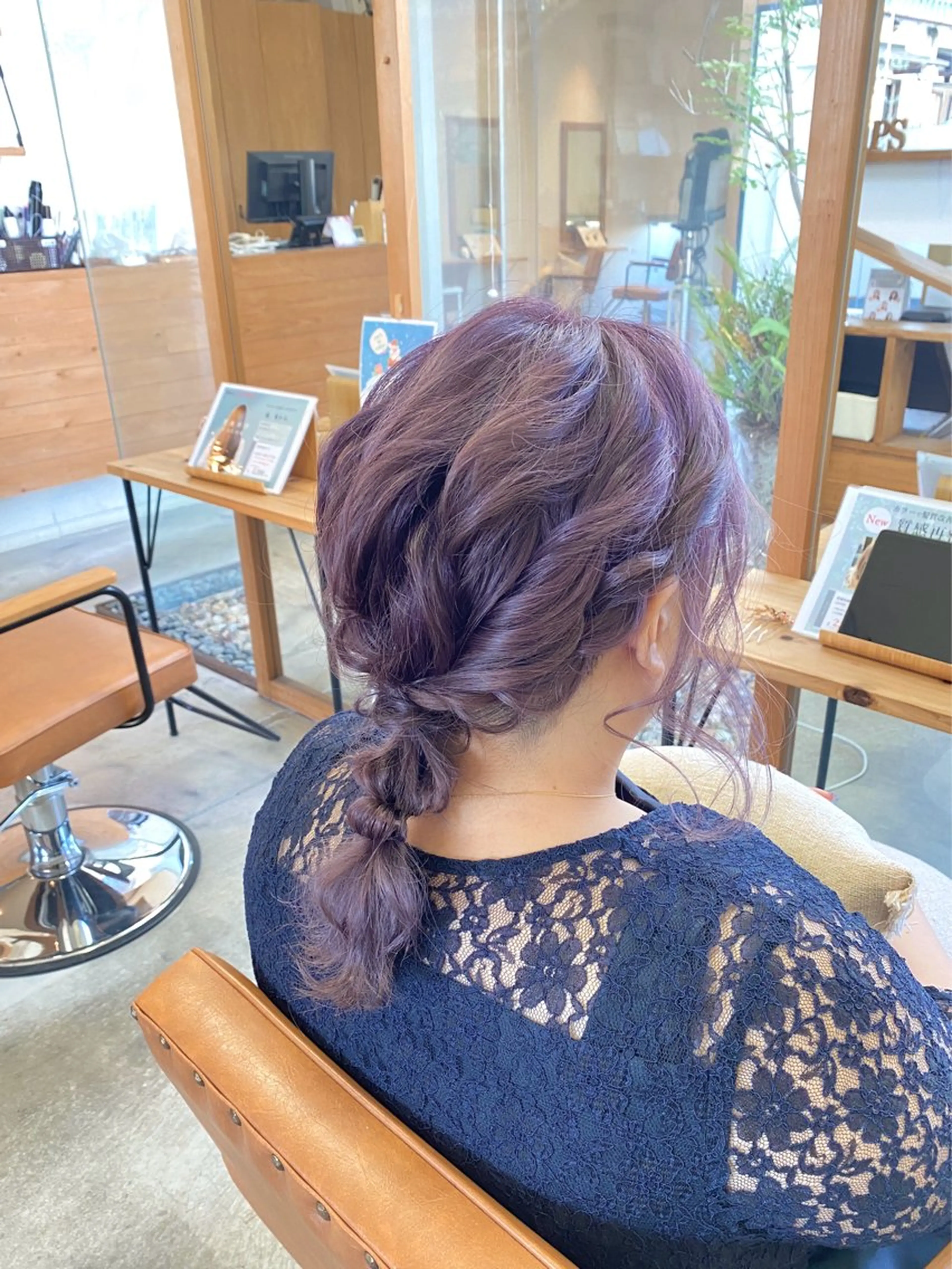 ヘアアレンジ カット ヘアカラー トリートメント ブリーチなしWカラー /酸性ストレート河本のヘアスタイル