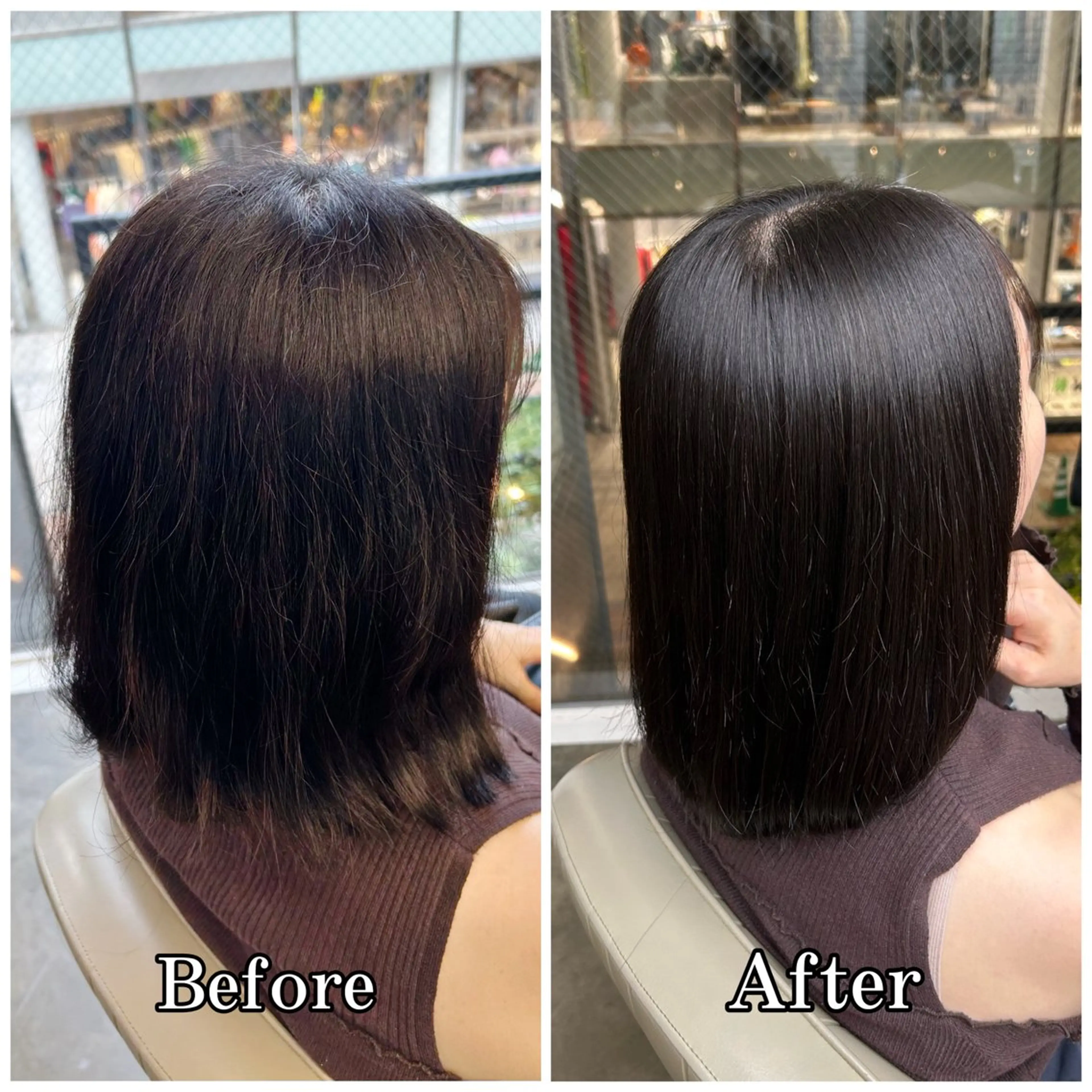 ミディアム パーマ ミディアムパーマ ストレートパーマ 🌼REINA 🌼韓国ボブ🌼赤坂のヘアスタイル