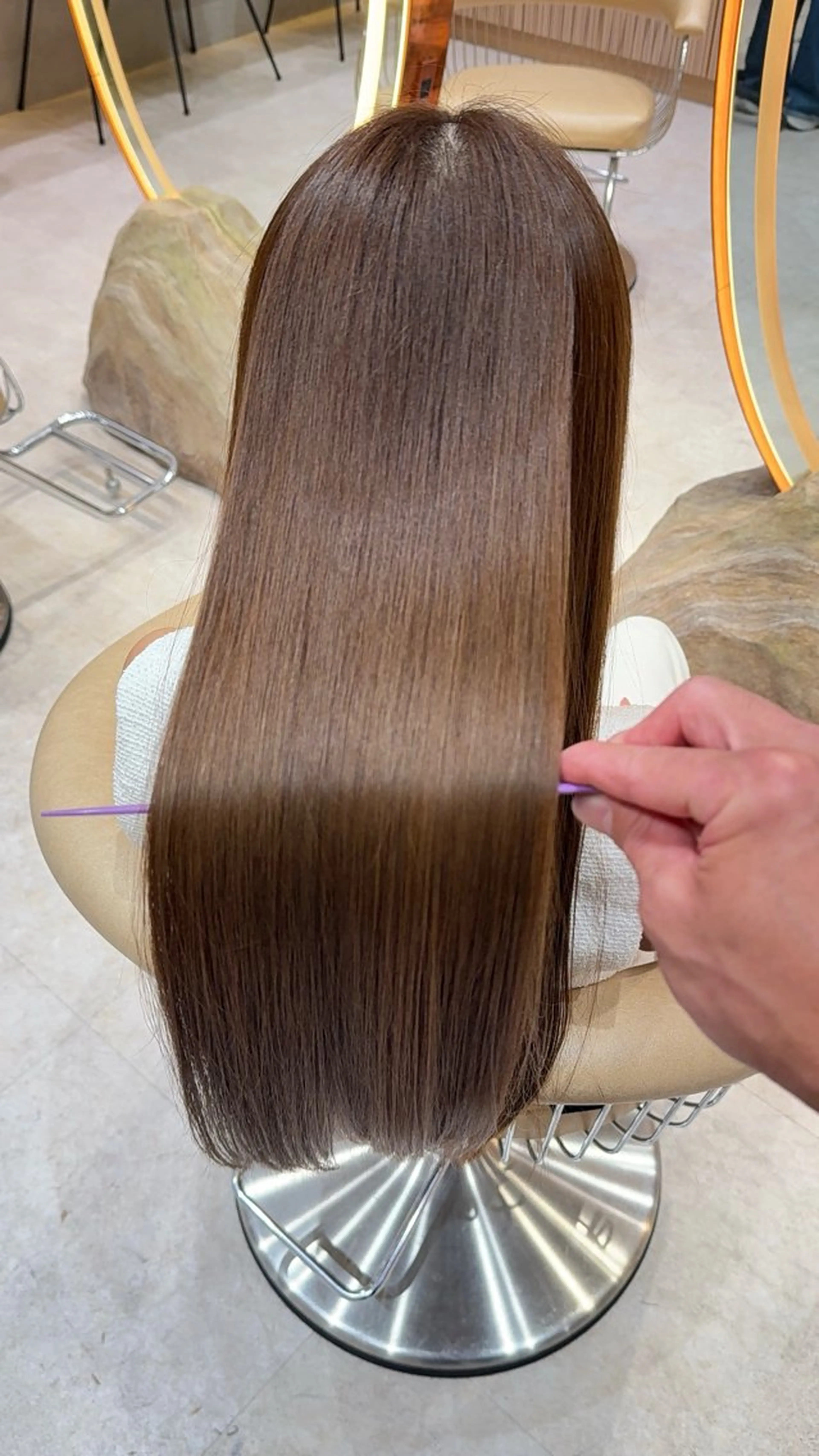 ロング カラー カット ヘアカラー トリートメント レイヤー❣️縮毛矯正 川村利幸のヘアスタイル