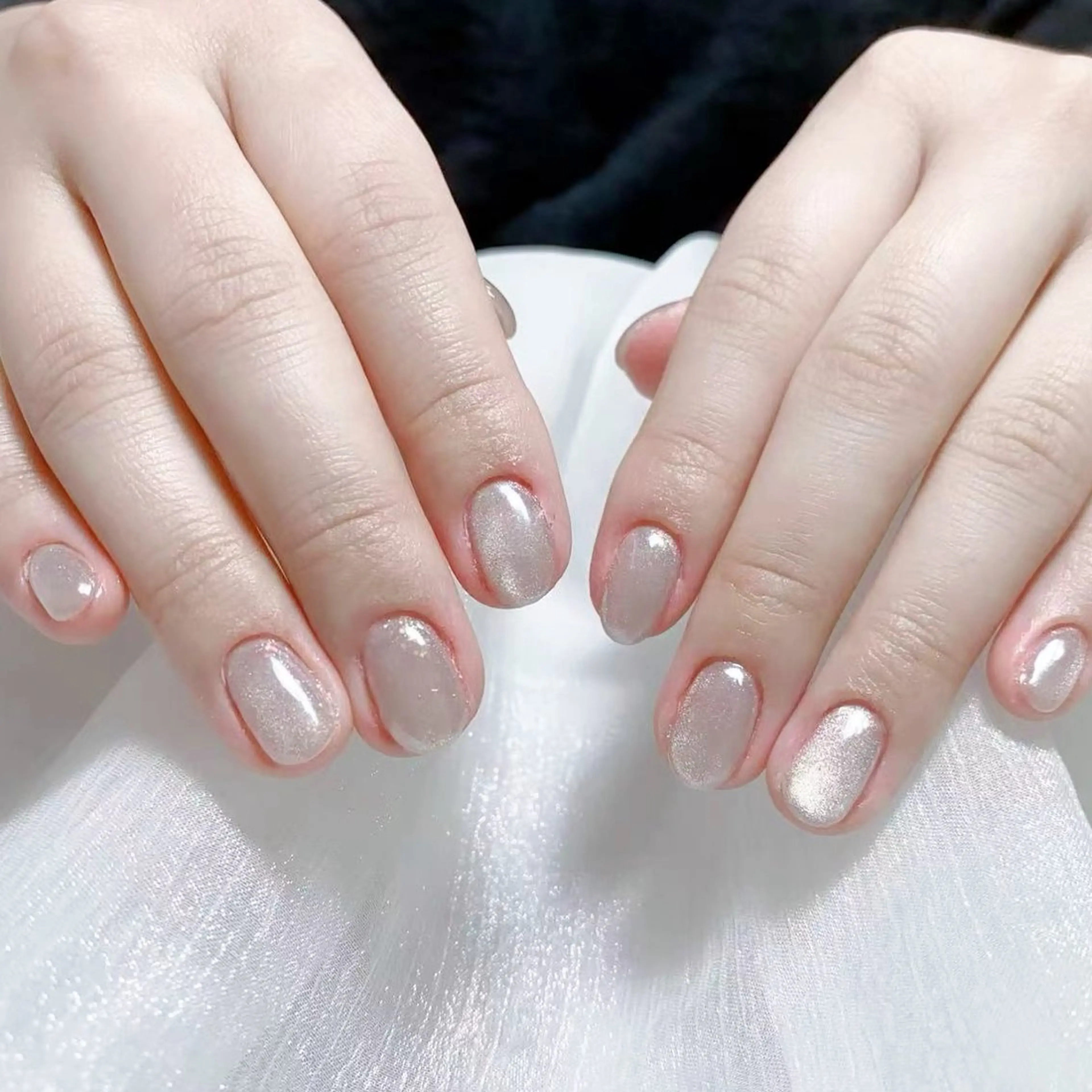 メンズ ネイル メンズ韓国風 アートネイル オーロラネイル ガーリー キラキラネイル ハンドネイル Nail salon 木にいるのネイルデザイン