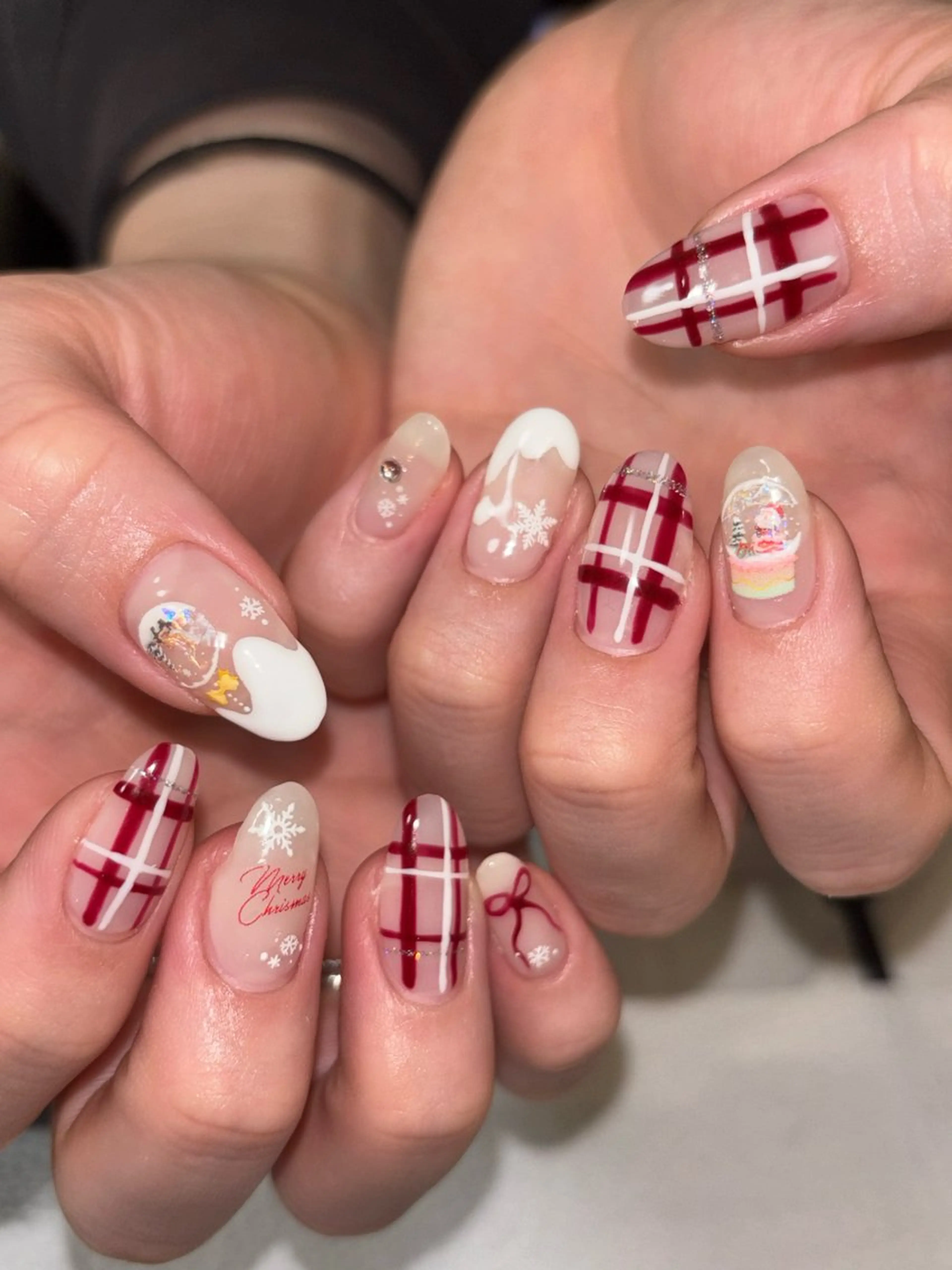 ネイル 冬ネイル クリスマス ハンドネイル 🐯 ミヅキ🐯のネイルデザイン