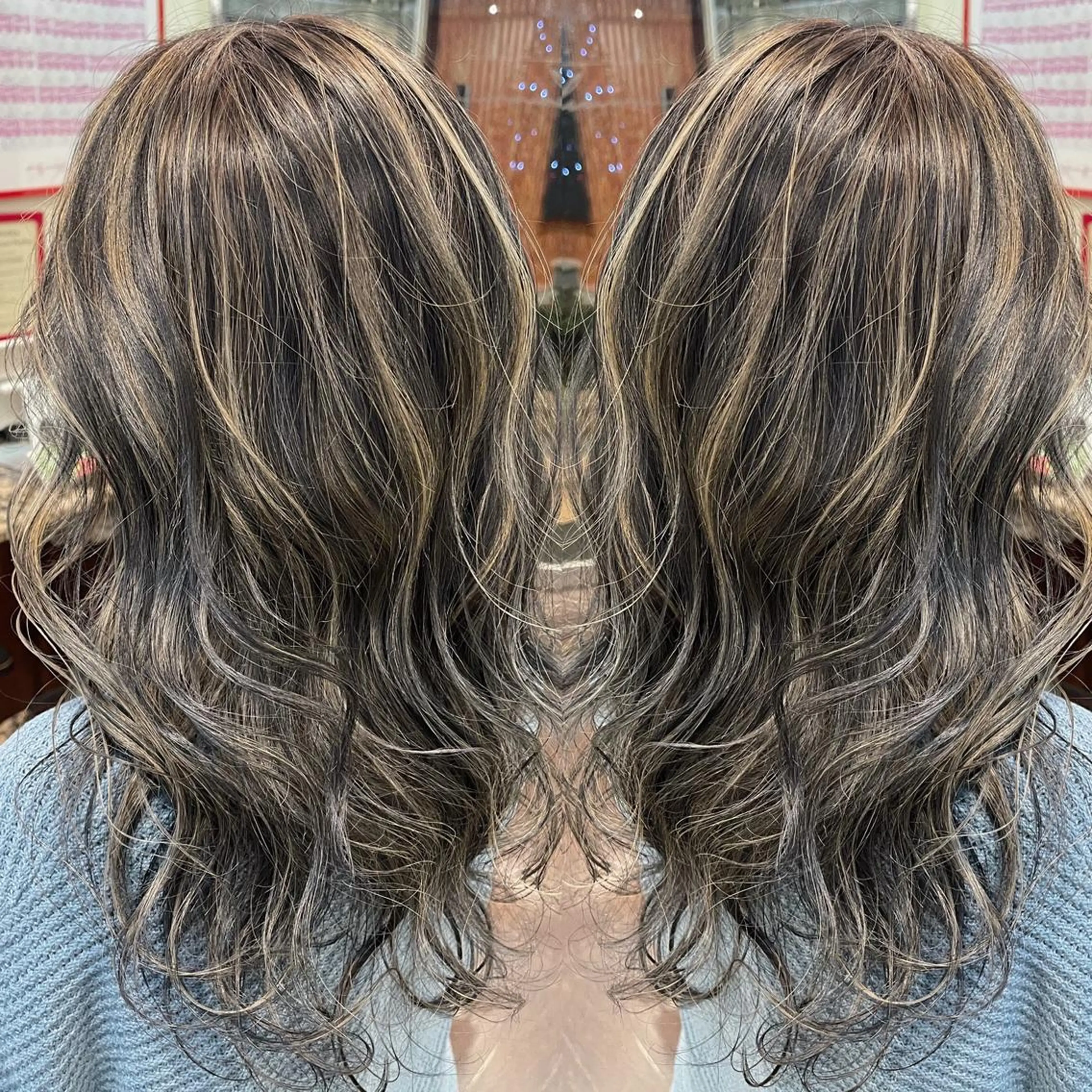 セミロング カラー ハイライトカラー ハイライト peakshair所属・髪質改善/メンズパ ーマ𝒀𝑼𝑻𝑶のヘアスタイル