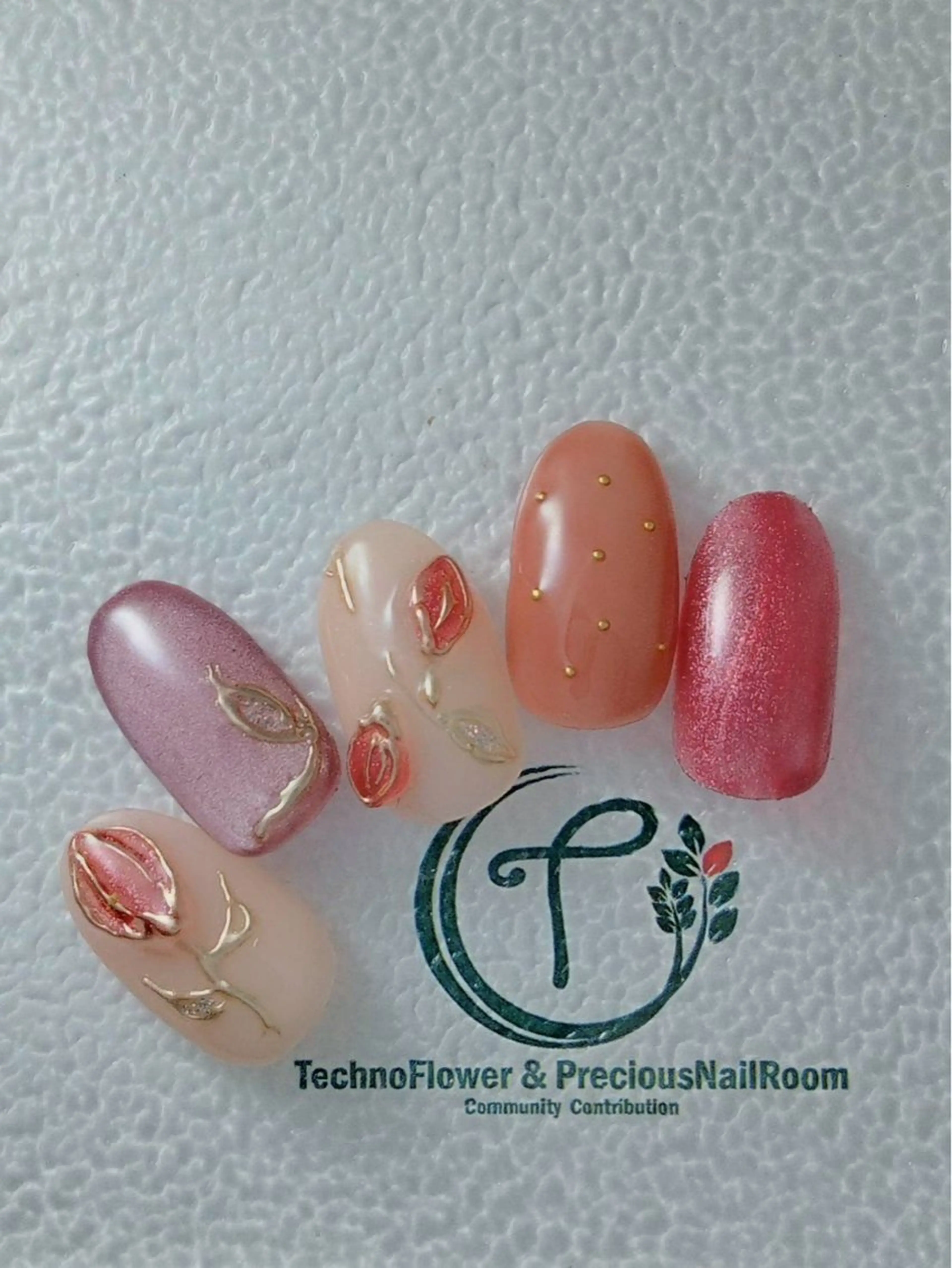 ネイル フラワーネイル precious nail room所属・precious nail roomのネイルデザイン