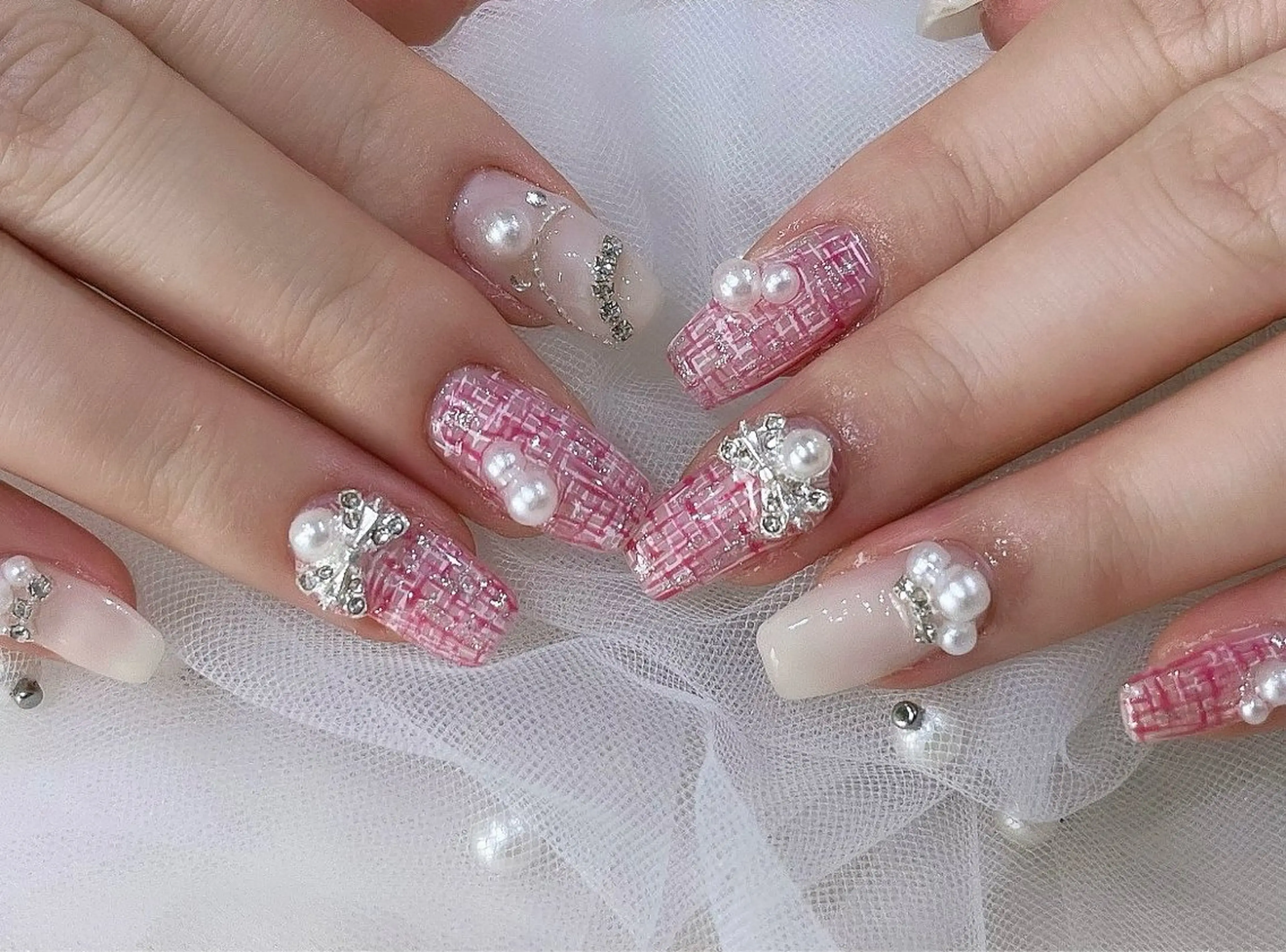 ネイル ツイードネイル ハンドネイル NAILR rina 🎀ིྀ恵比寿のネイルデザイン