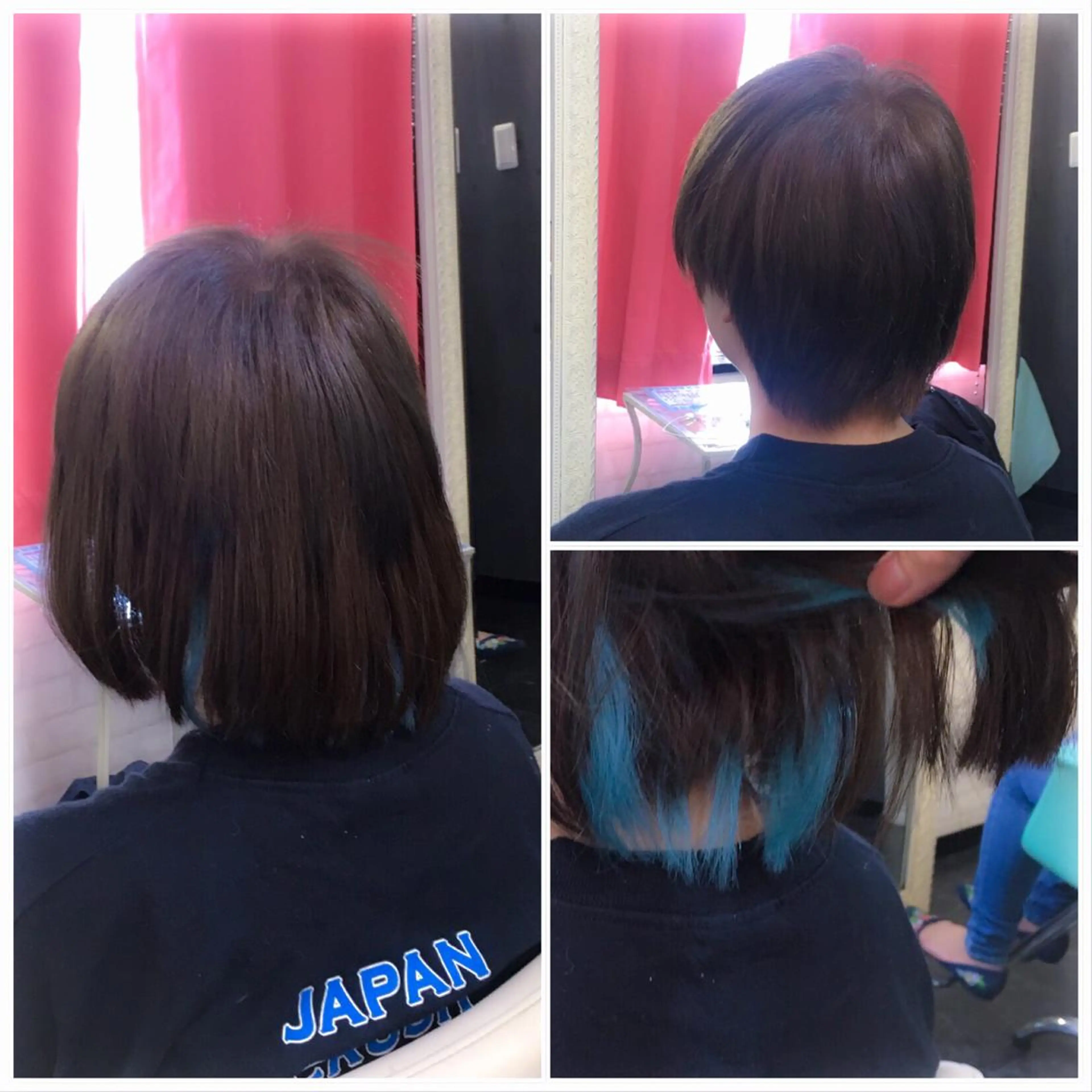 ショート カラー ヘアアレンジ シールエクステ インナーカラー エクステ Kimura Shinyaのヘアスタイル