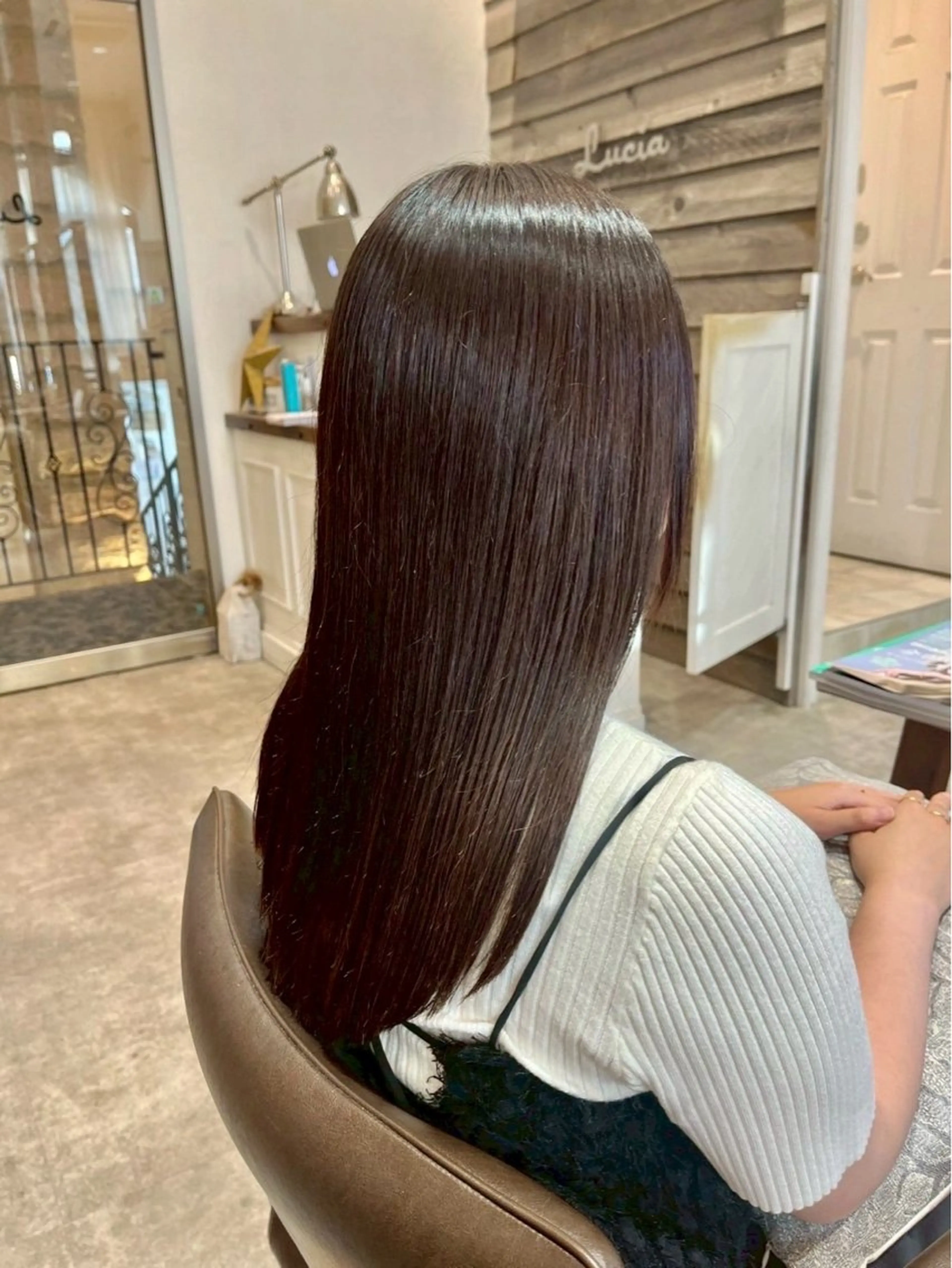 ロング カラー ダブルカラー ハイトーンカラー ボブ 顔周りカット 髪質改善 カット ヘアカラー RISE SWELL momoneのヘアスタイル