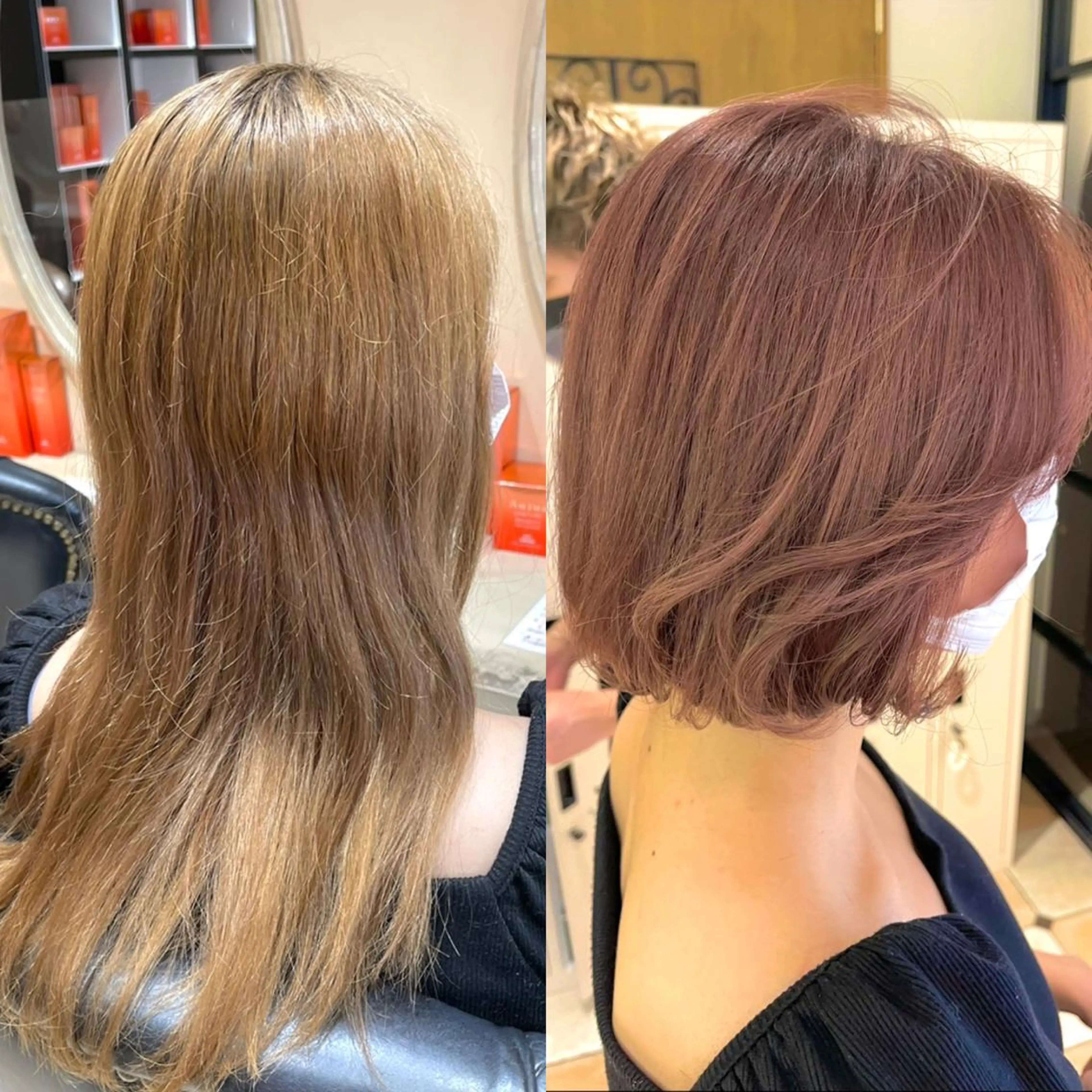 セミロング カラー パーマ ヘアアレンジ イルミナカラー 髪質改善 韓国風ヘア トリートメント ストレートパーマ 日本一の小顔カット/ ボブ/顔周り/韓国のヘアスタイル