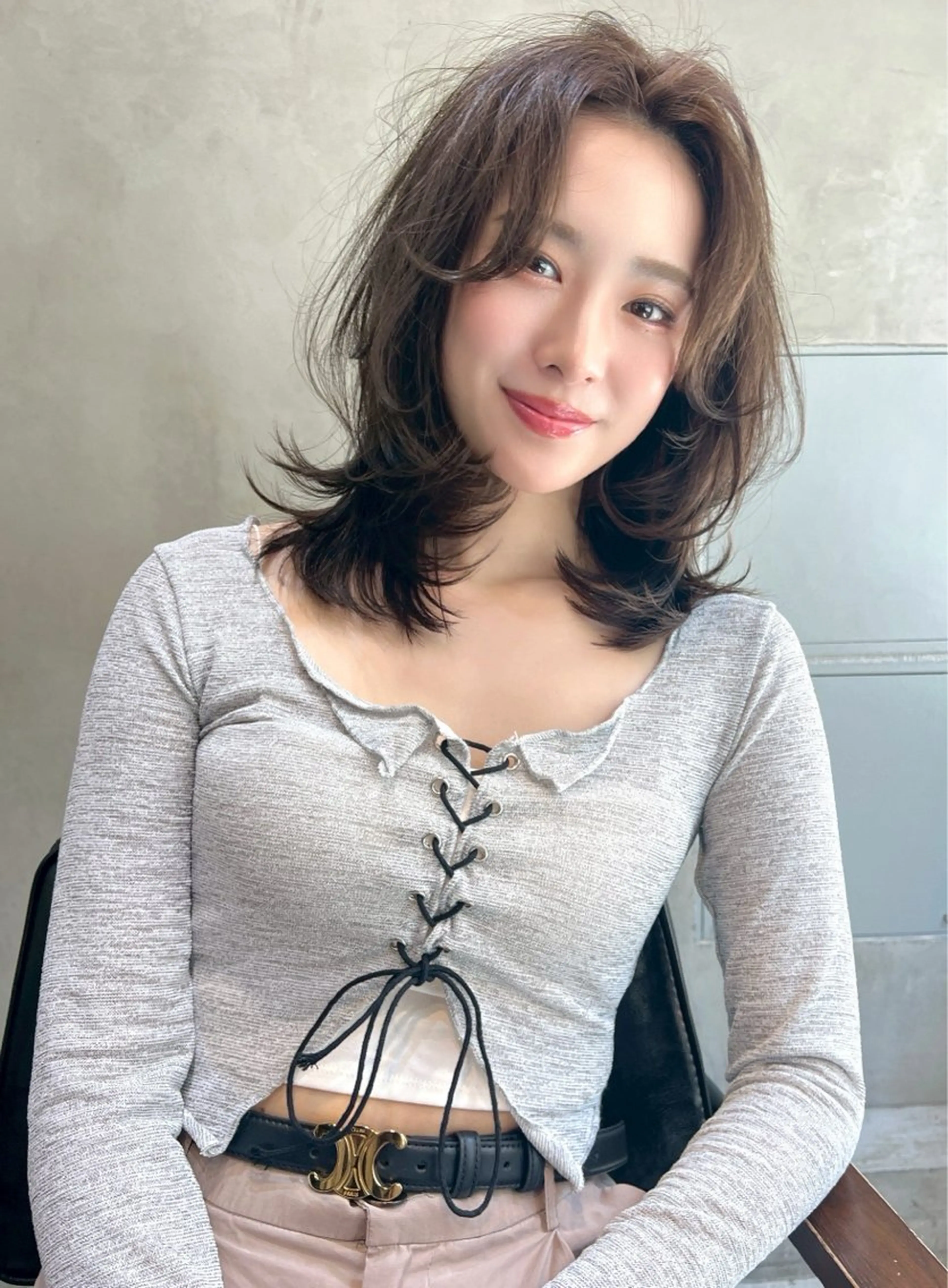 ミディアム 透明感カラー/ 髪質改善/ねねのヘアスタイル