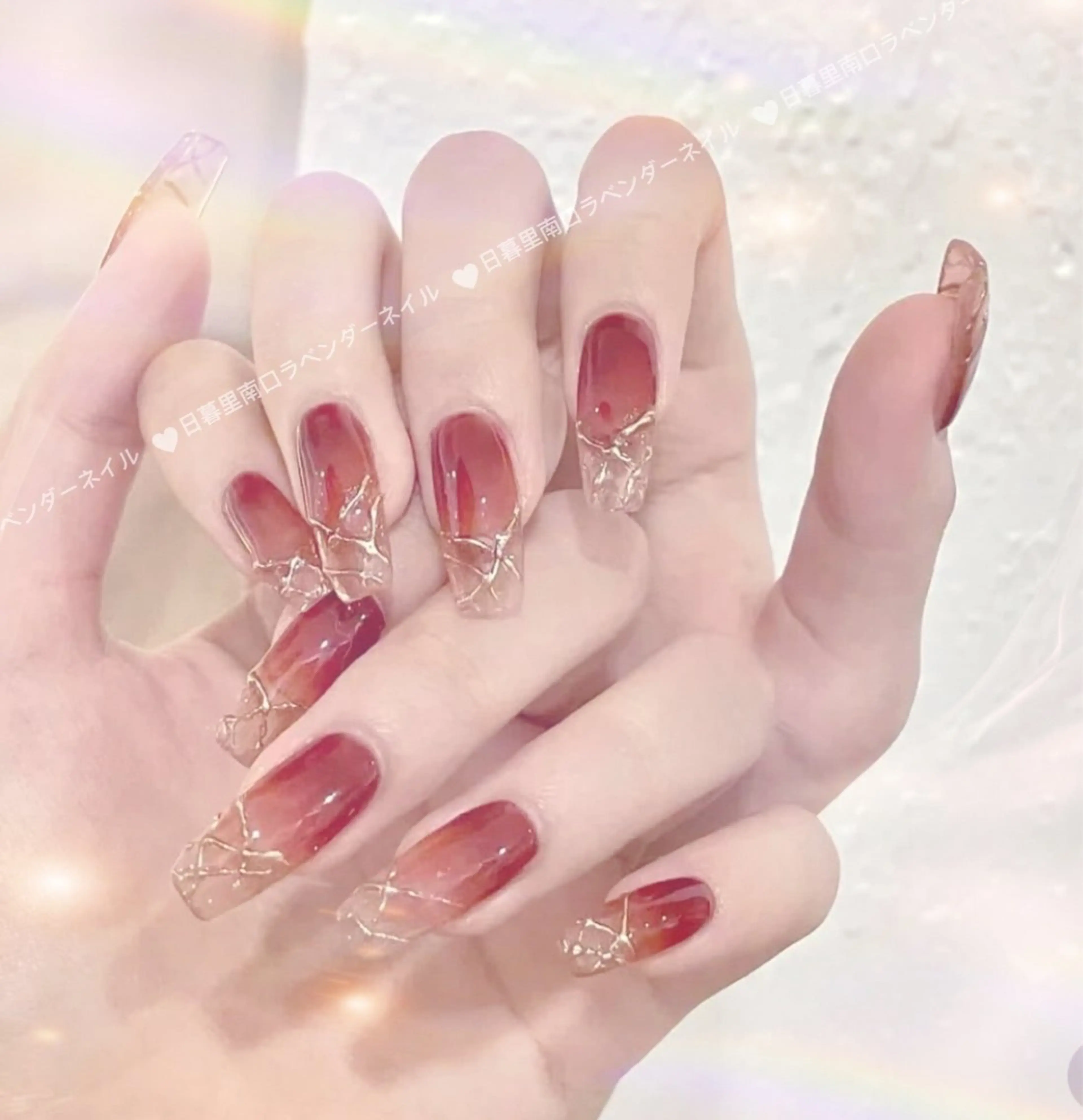 ネイル ハンドネイル ラベンダー💖日暮里 ルル💖ネイルのネイルデザイン